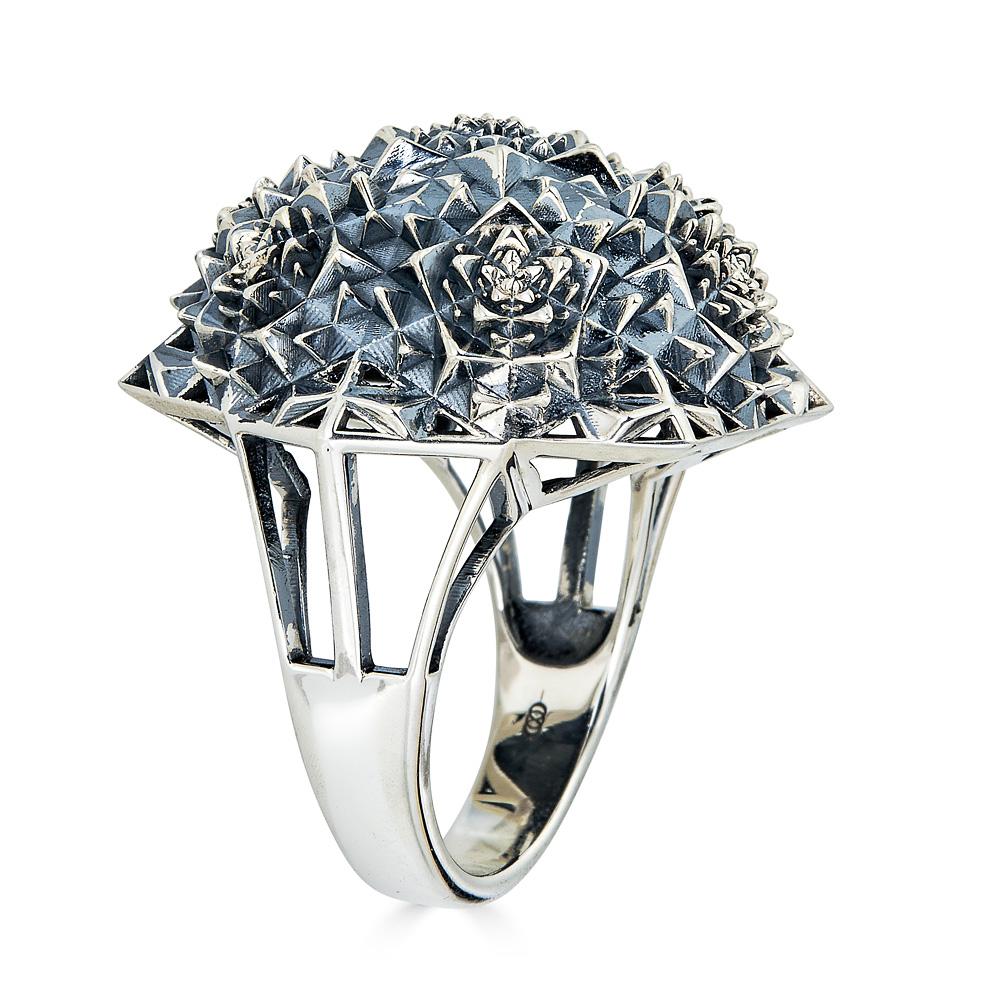 Anello in argento frattale Thoscene in vendita 2
