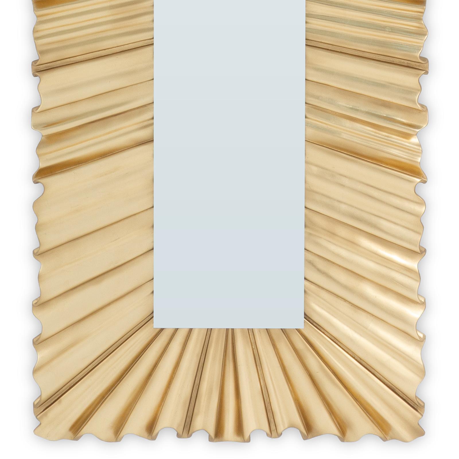 Blattspiegel aus massivem handgeschnitztem Holz mit Used-Look im Zustand „Neu“ im Angebot in Paris, FR