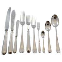 Queen Anne by James Robinson Sterling Silver Flatware Set Service 44 ...