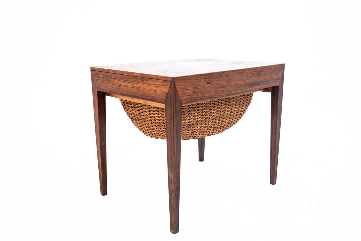 Thread Table in Rosewood, Danish Design For Sale 1