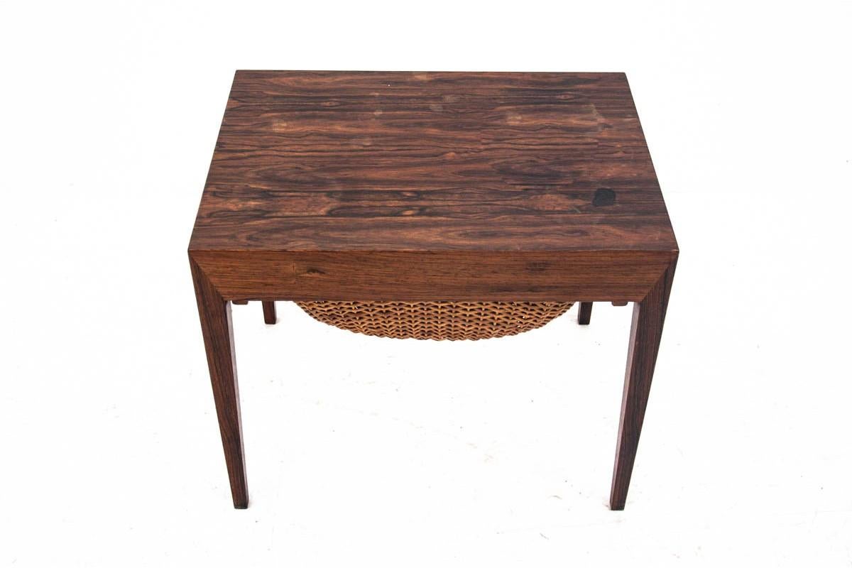 Thread Table in Rosewood, Danish Design For Sale 3