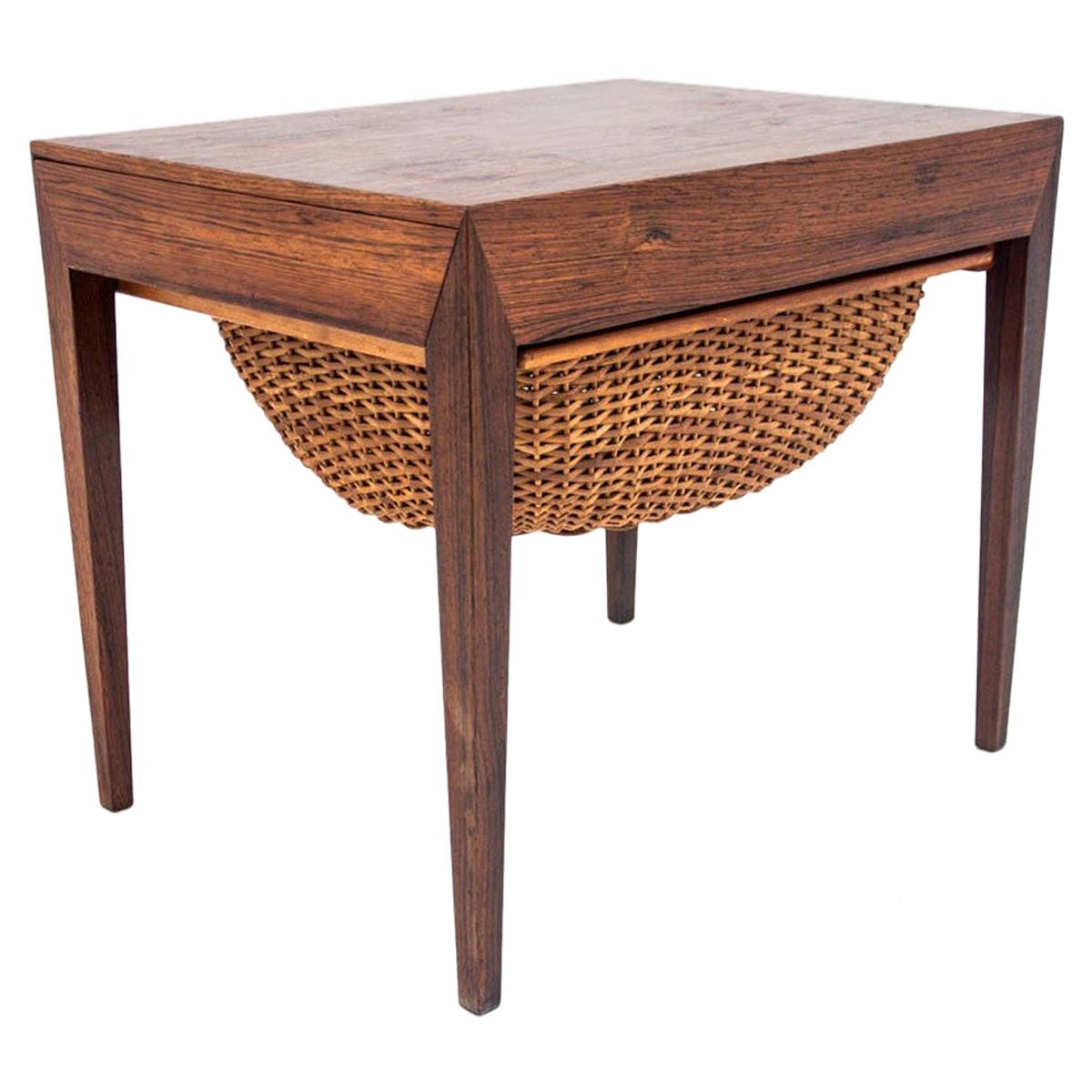 Thread Table in Rosewood, Danish Design For Sale