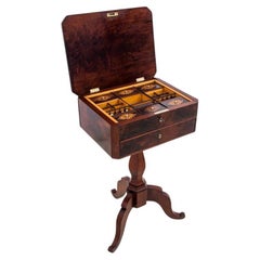 Thread table, Northern Europe, circa 1860. Antique.