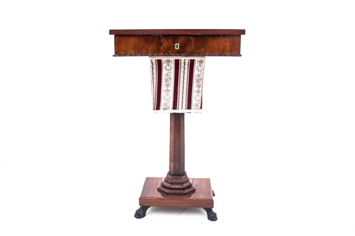 Mahogany Thread Table, Northern Europe, Late 19th Century For Sale