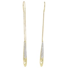 Threaded Diamond Drop Earrings