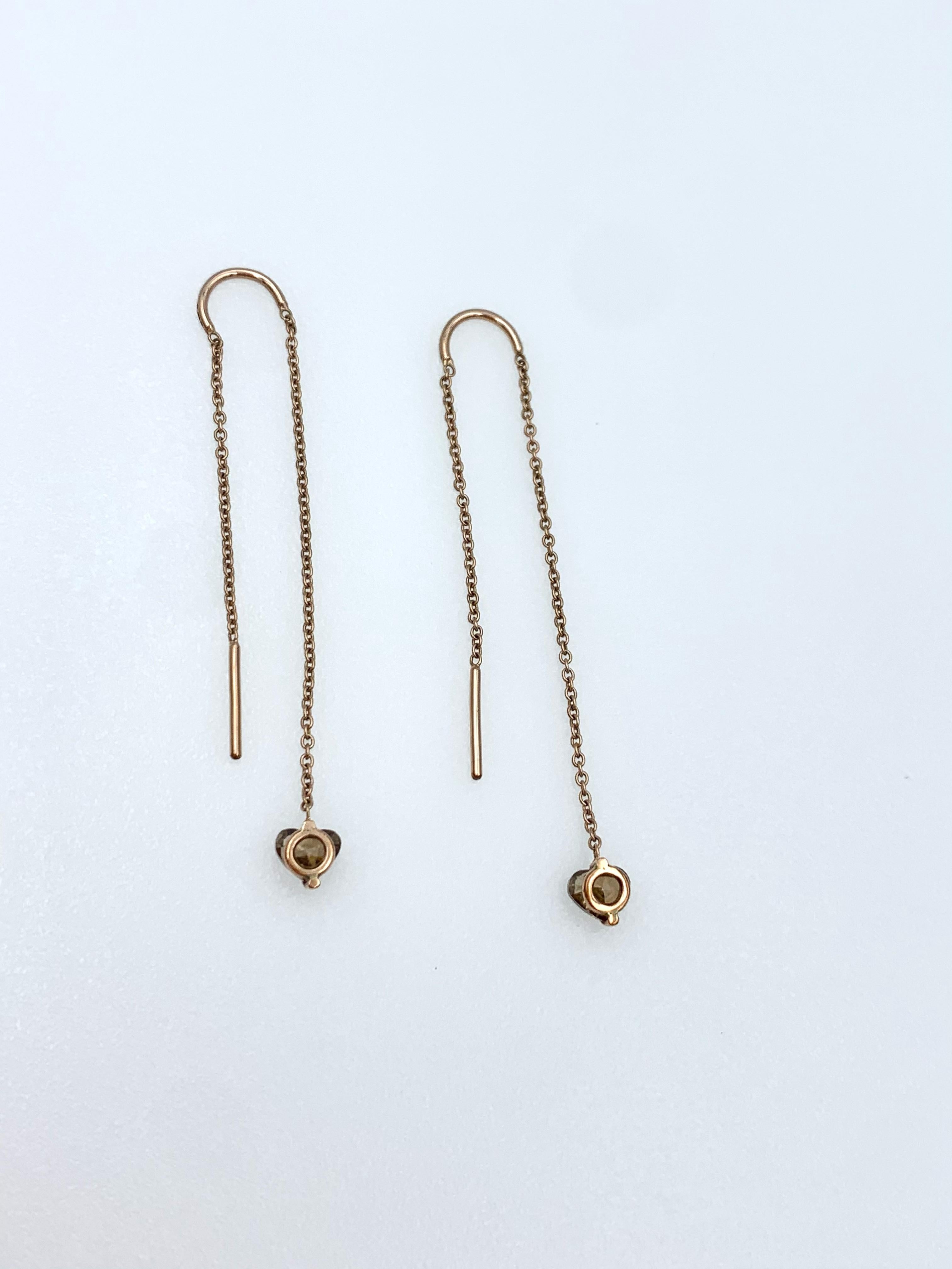 string of hearts earrings