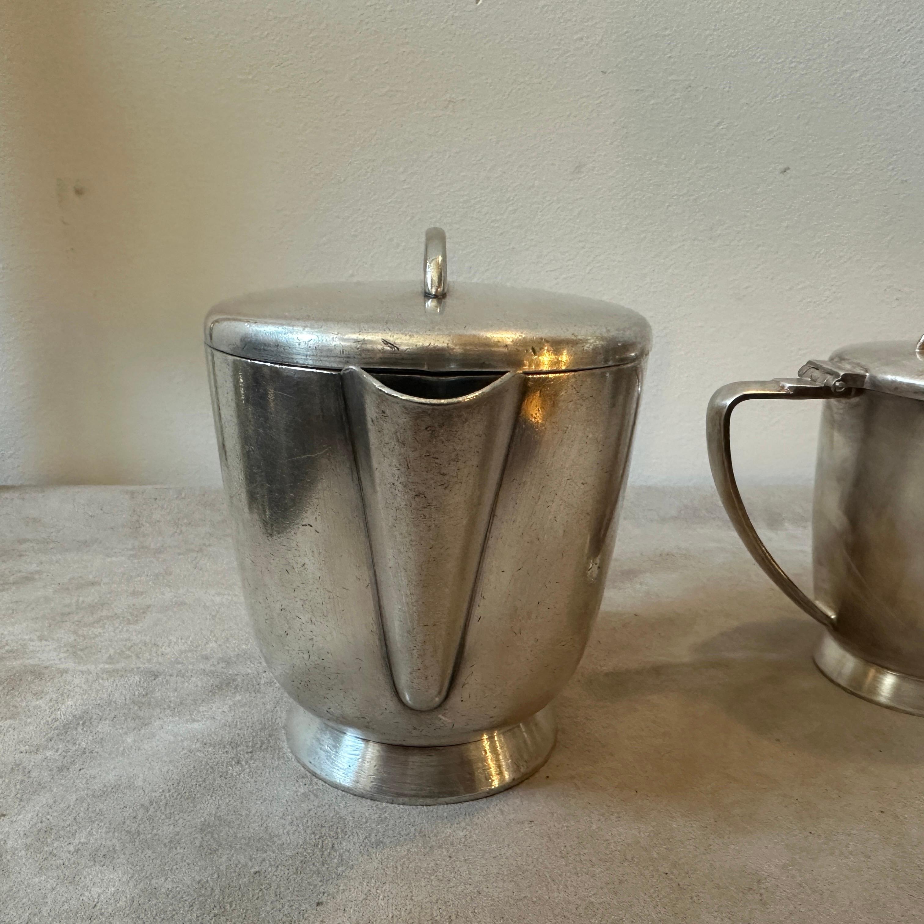 Three 1930s Art Deco Teapots by Gio Ponti for Fratelli Calderoni For Sale 1