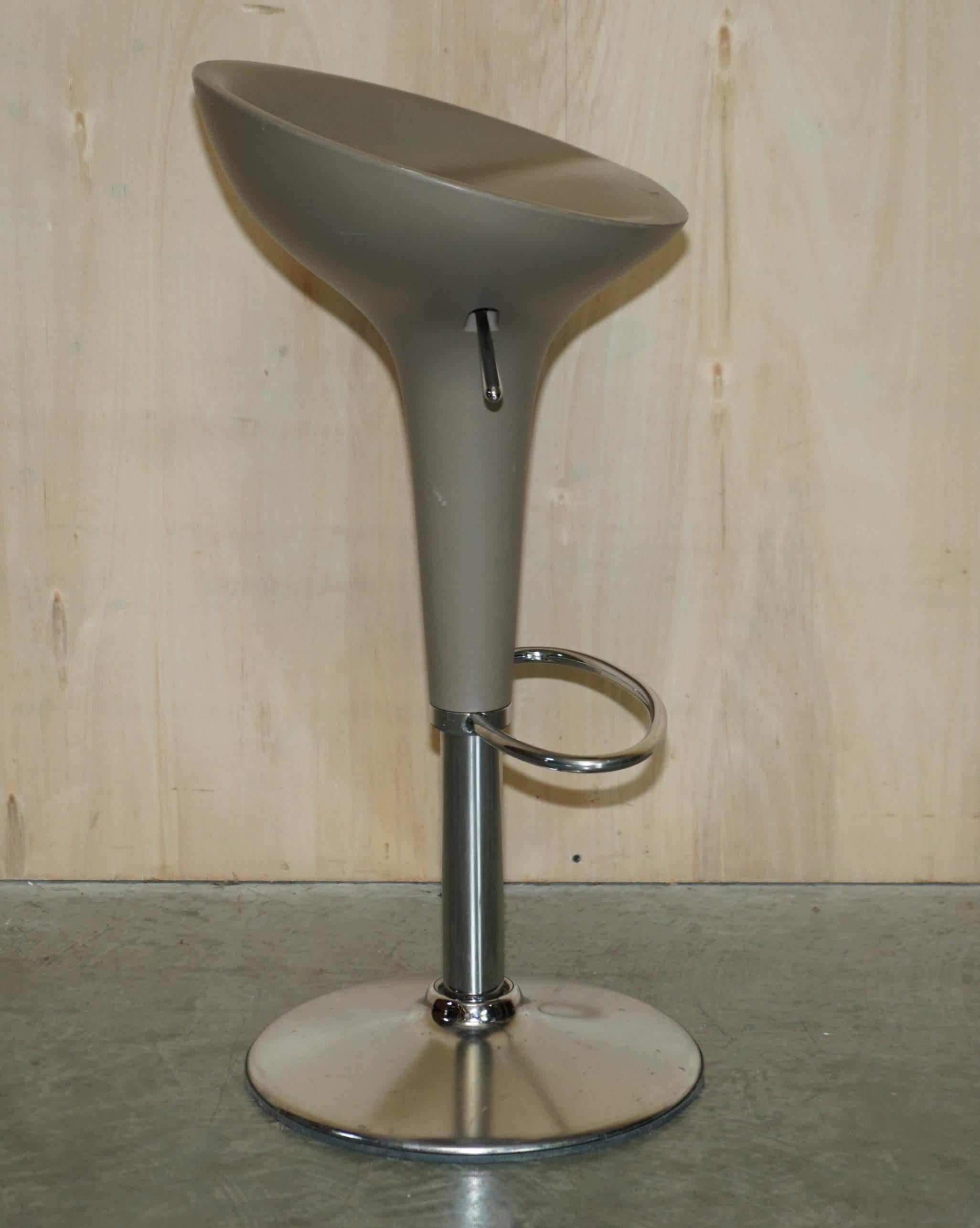 Three 1997 Magis Bombo Bar Kitchen Swivel Stools Designed by Stefano Giovannoni For Sale 1