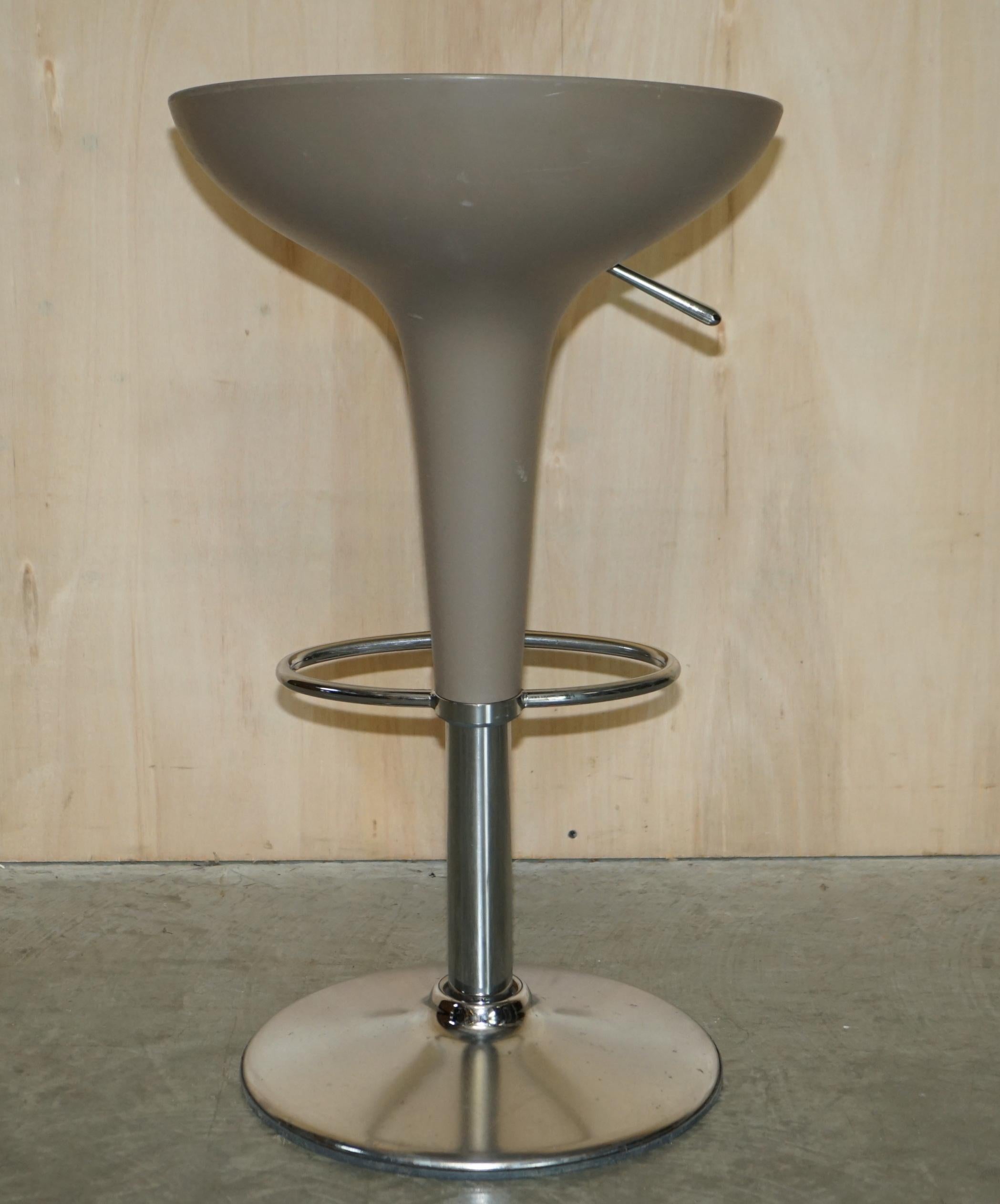 Three 1997 Magis Bombo Bar Kitchen Swivel Stools Designed by Stefano Giovannoni 1