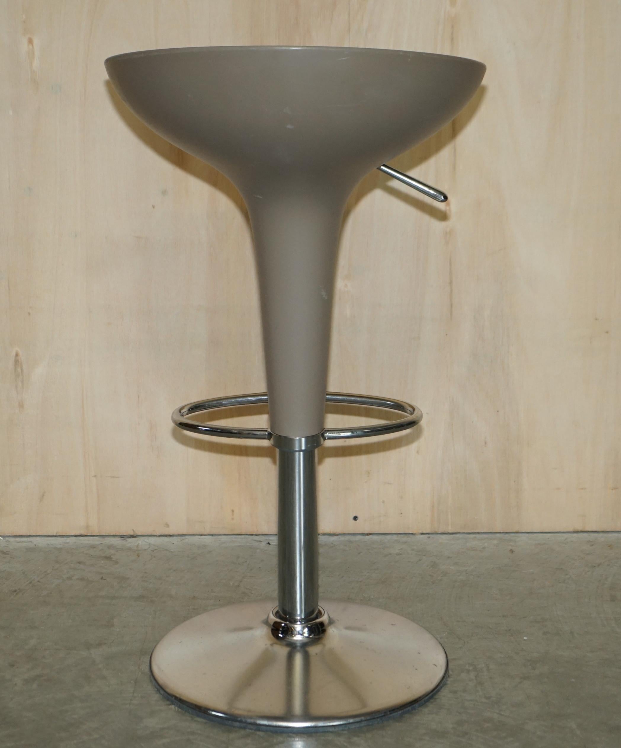 Three 1997 Magis Bombo Bar Kitchen Swivel Stools Designed by Stefano Giovannoni For Sale 2