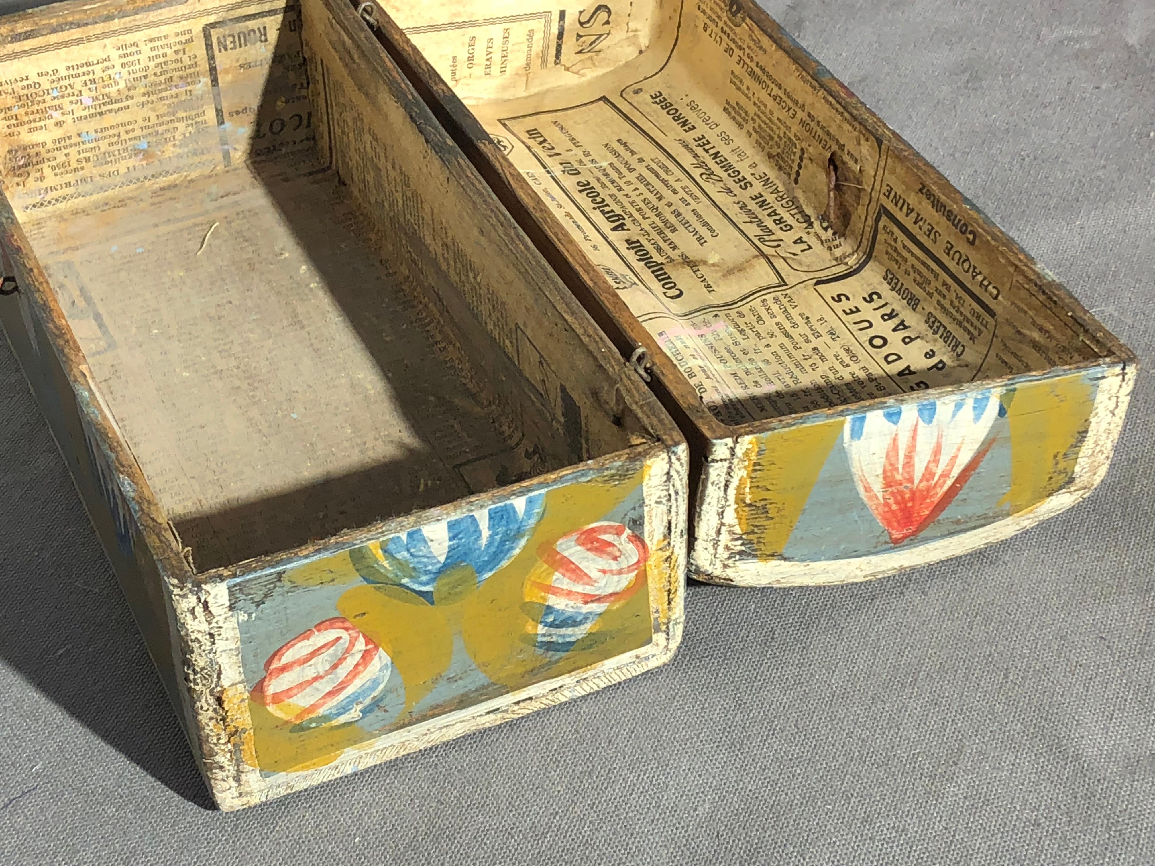 Three 19th Century French Painted Wedding Boxes 4