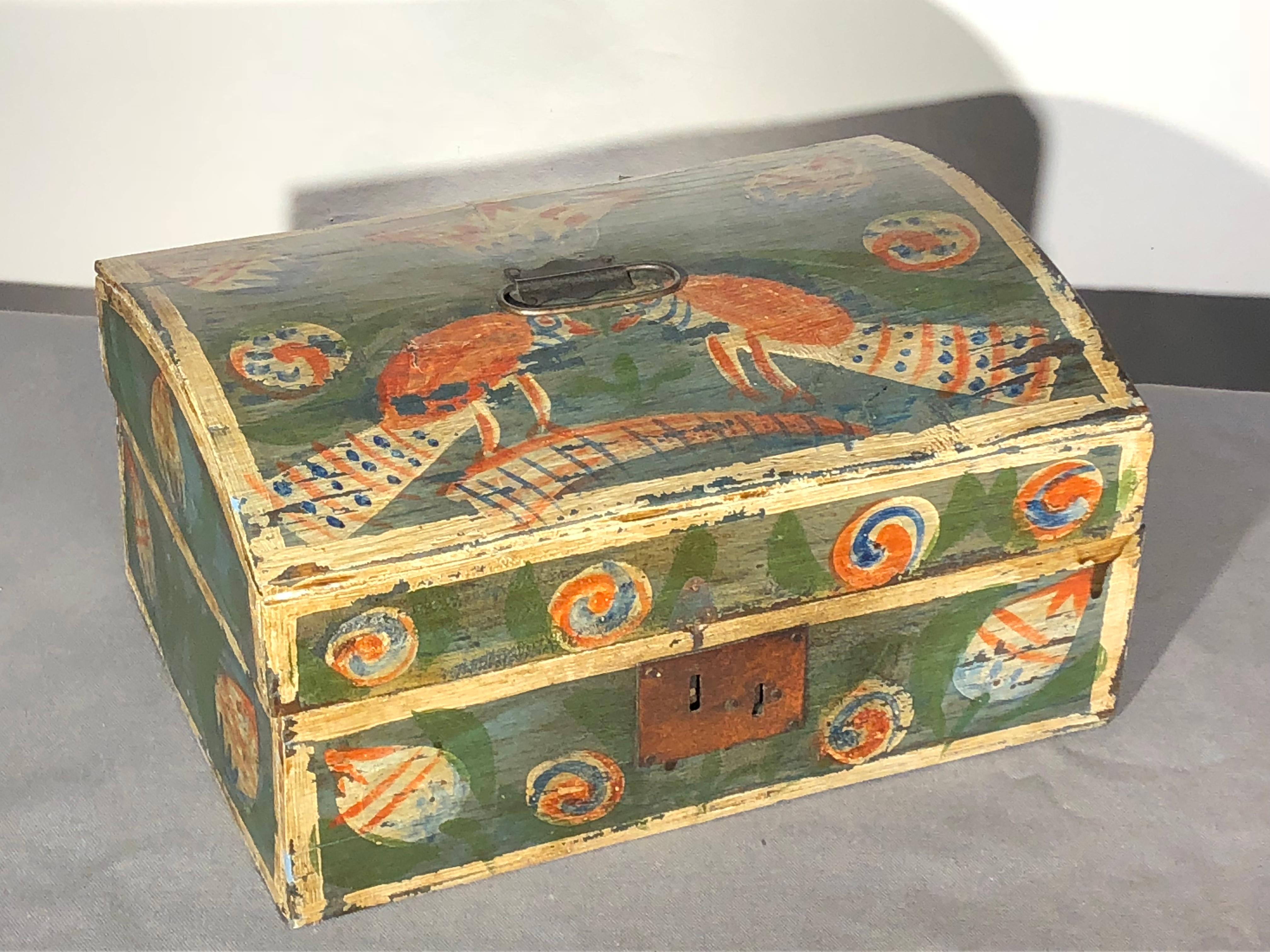 Three 19th Century French Painted Wedding Boxes 6