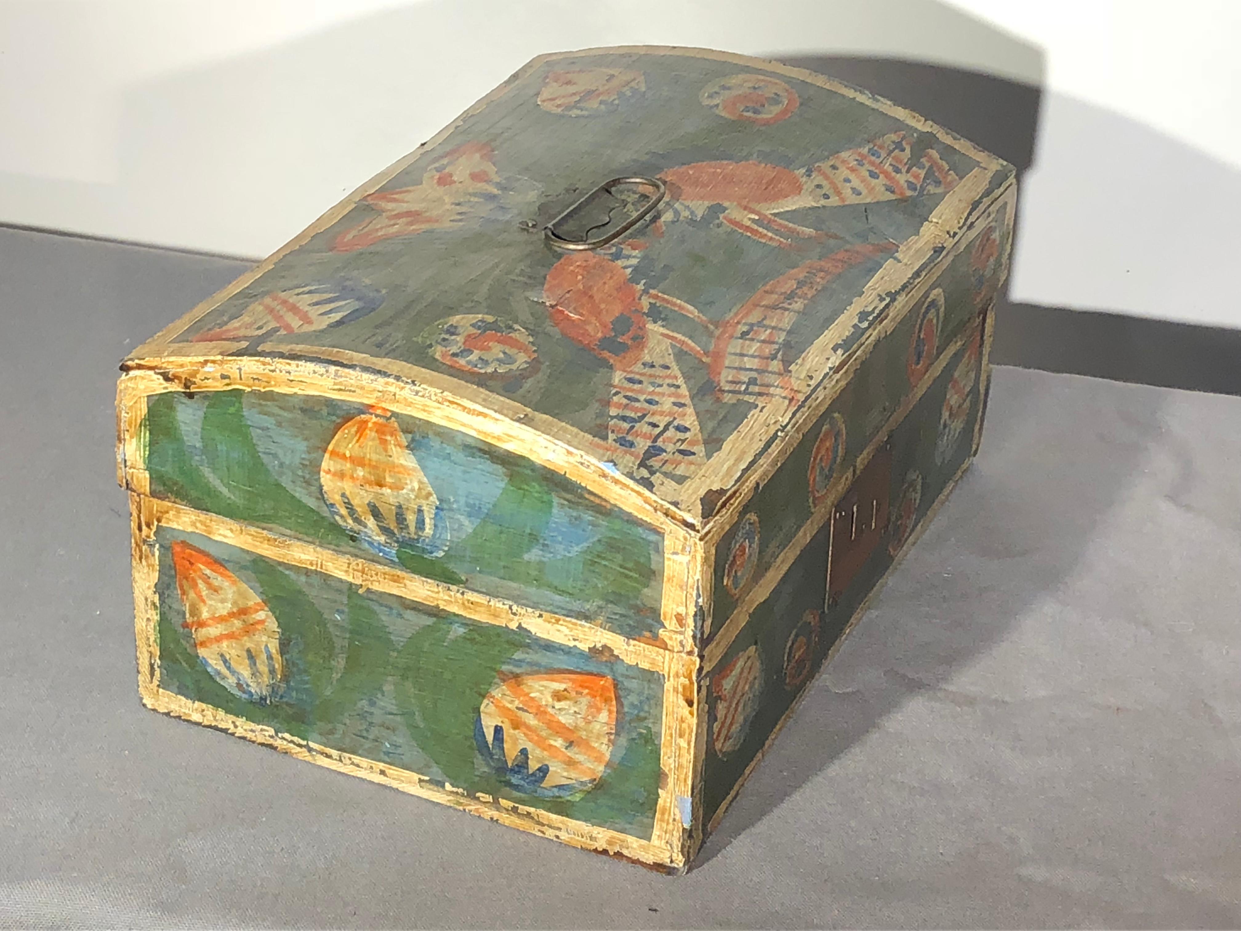 Three 19th Century French Painted Wedding Boxes 8