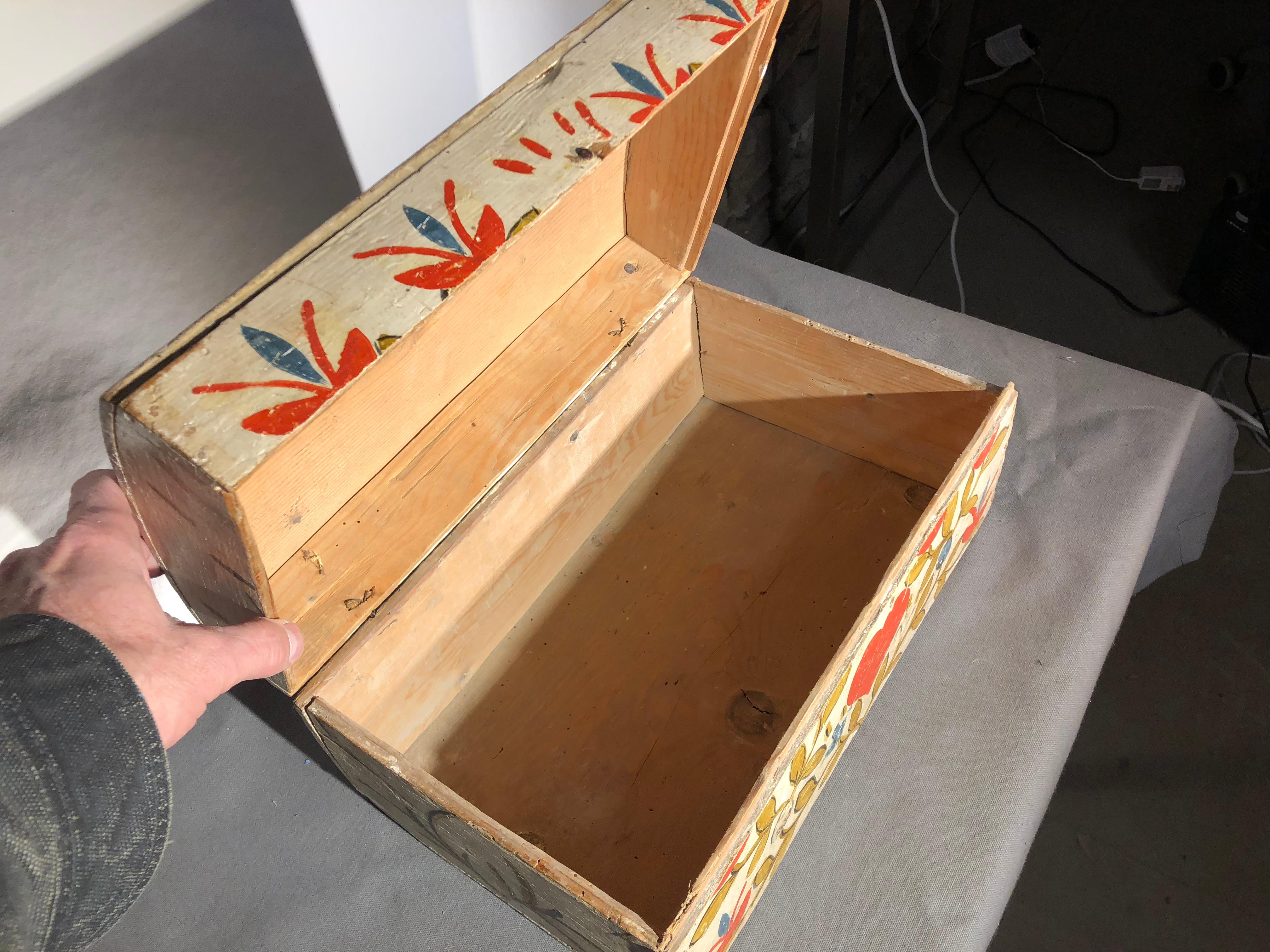 Three 19th Century French Painted Wedding Boxes 13