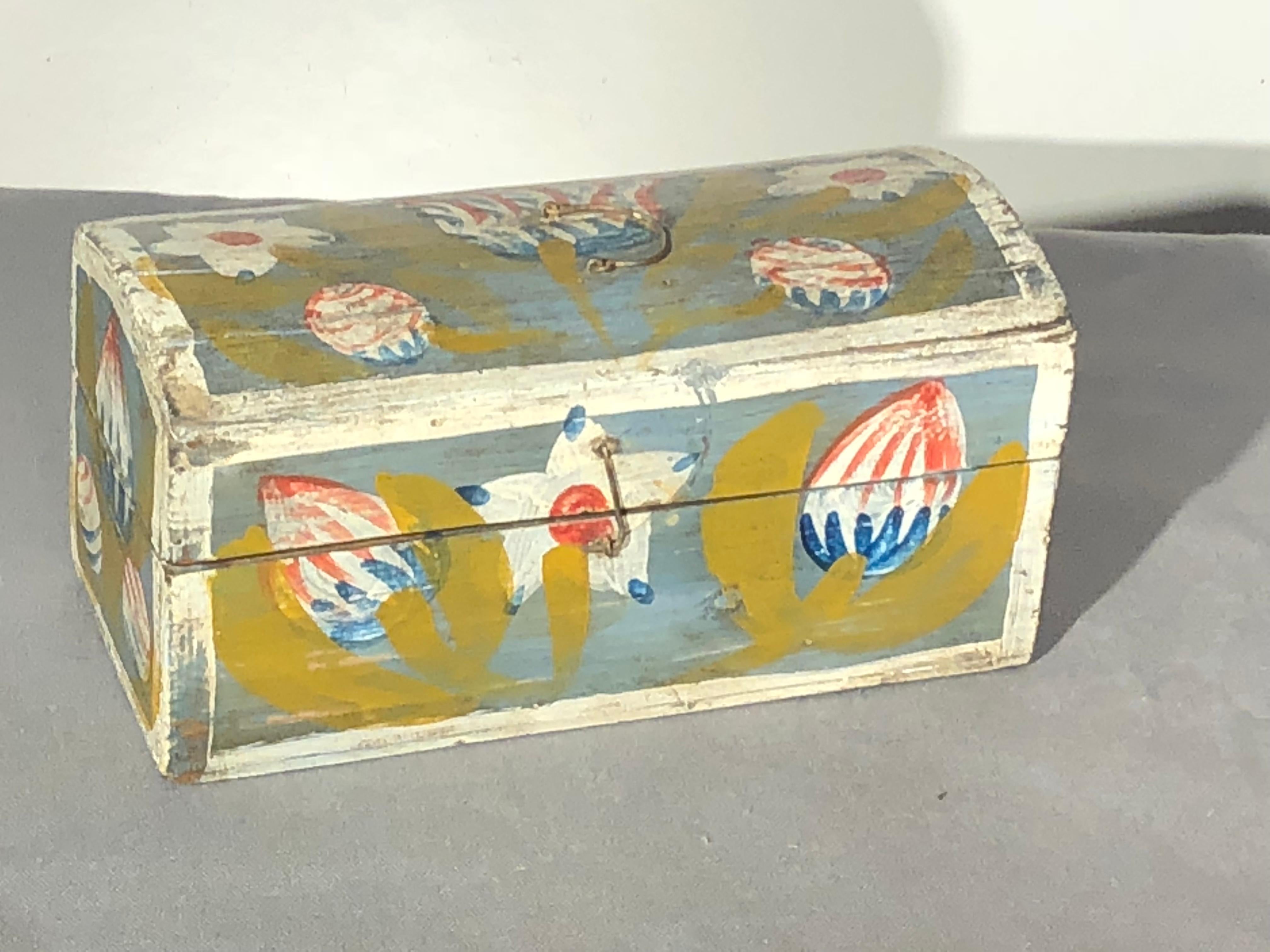 Three 19th Century French Painted Wedding Boxes 1