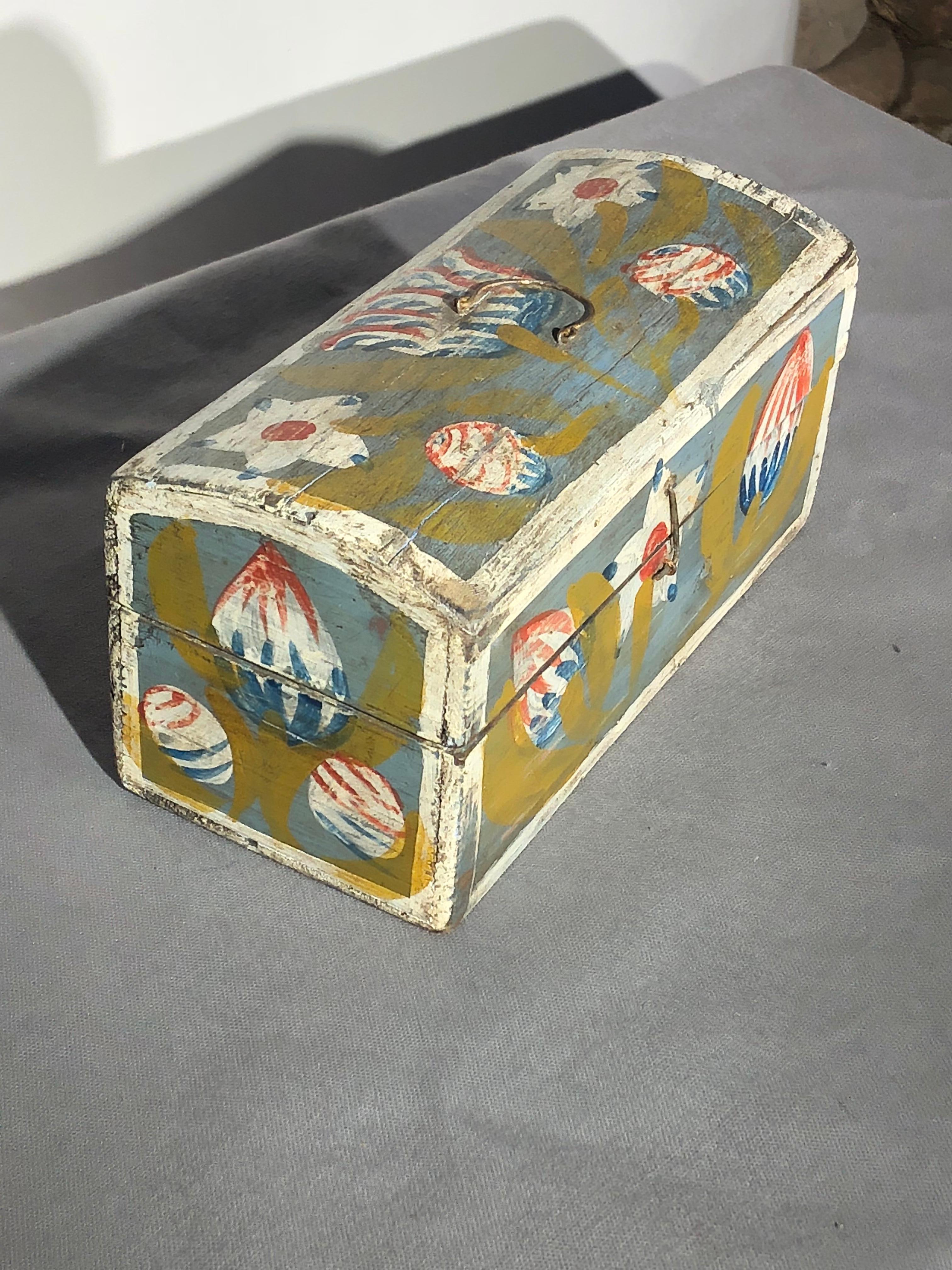 Three 19th Century French Painted Wedding Boxes 2
