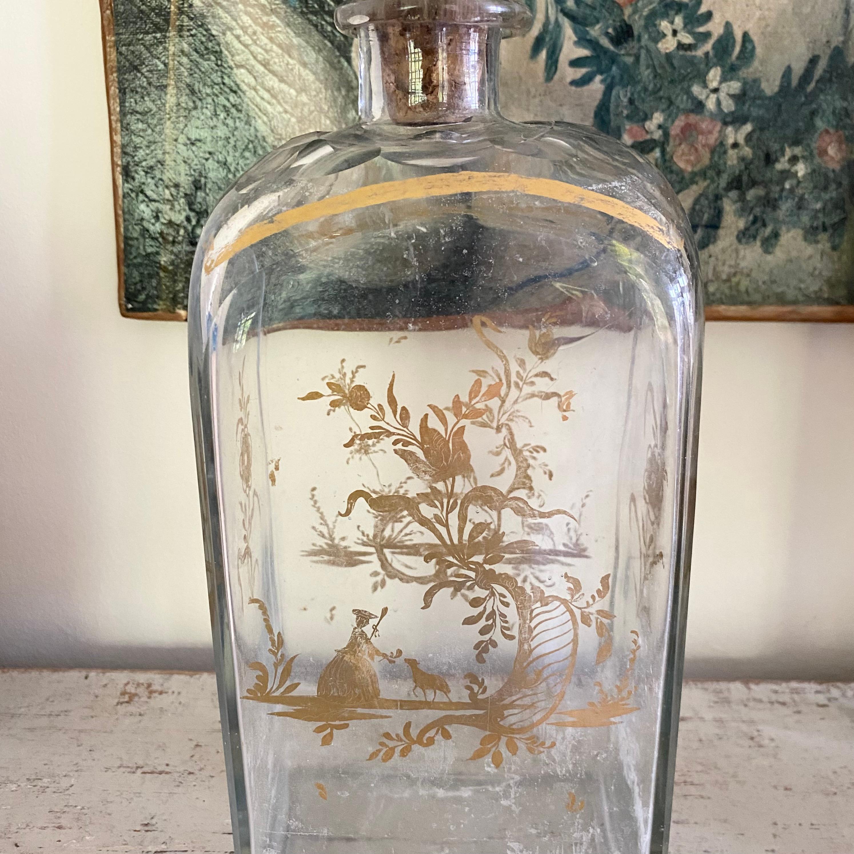 Three 19th century Bohemian Decanters In Good Condition For Sale In Salisbury, GB