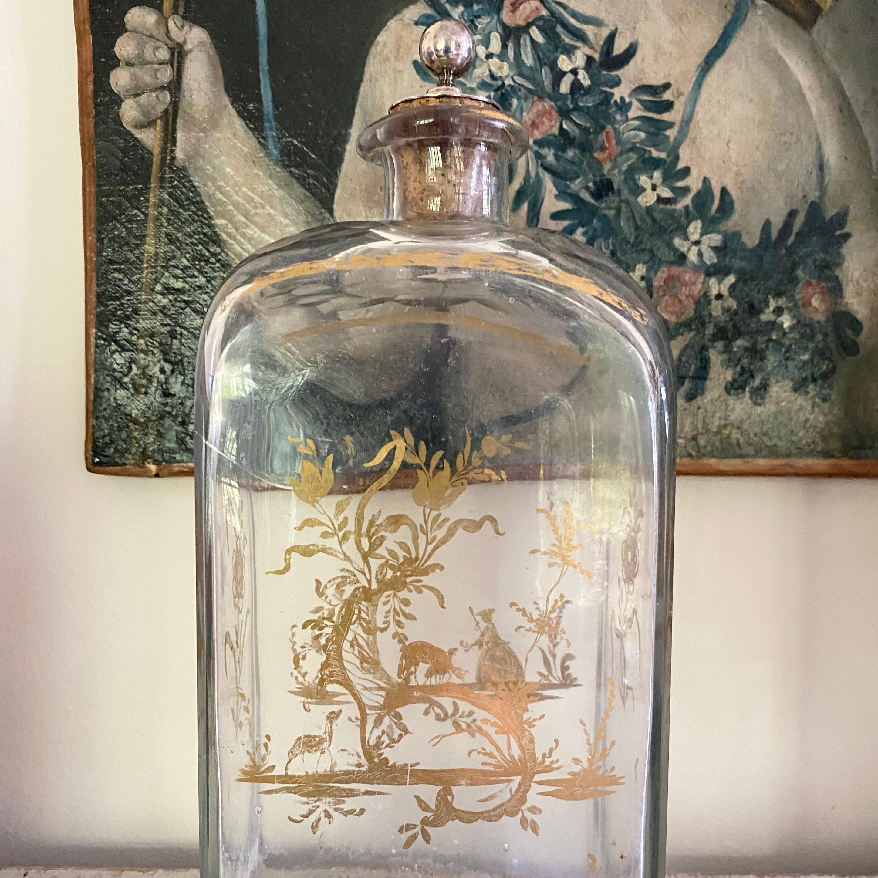 19th Century Three 19th century Bohemian Decanters