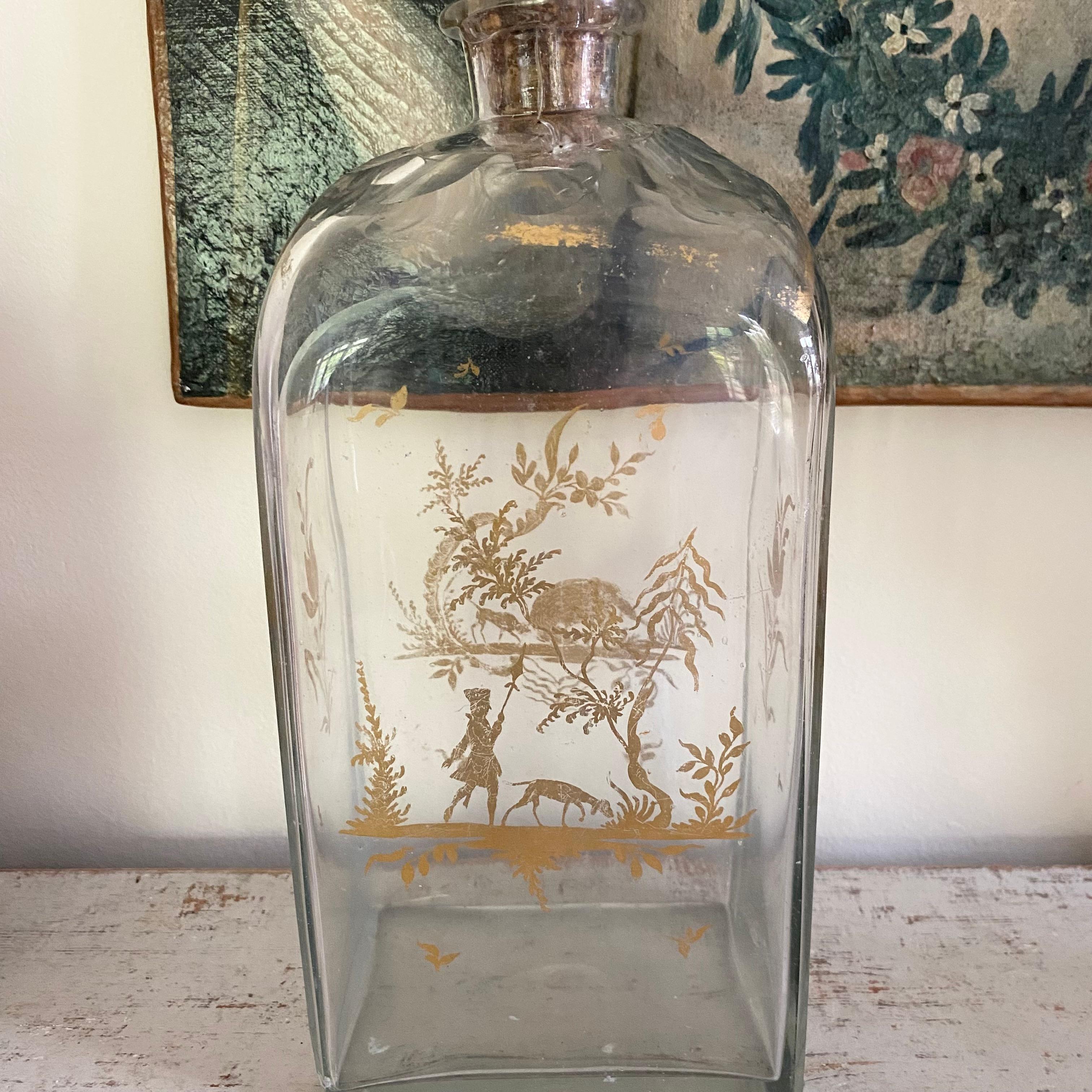 Silver Three 19th century Bohemian Decanters