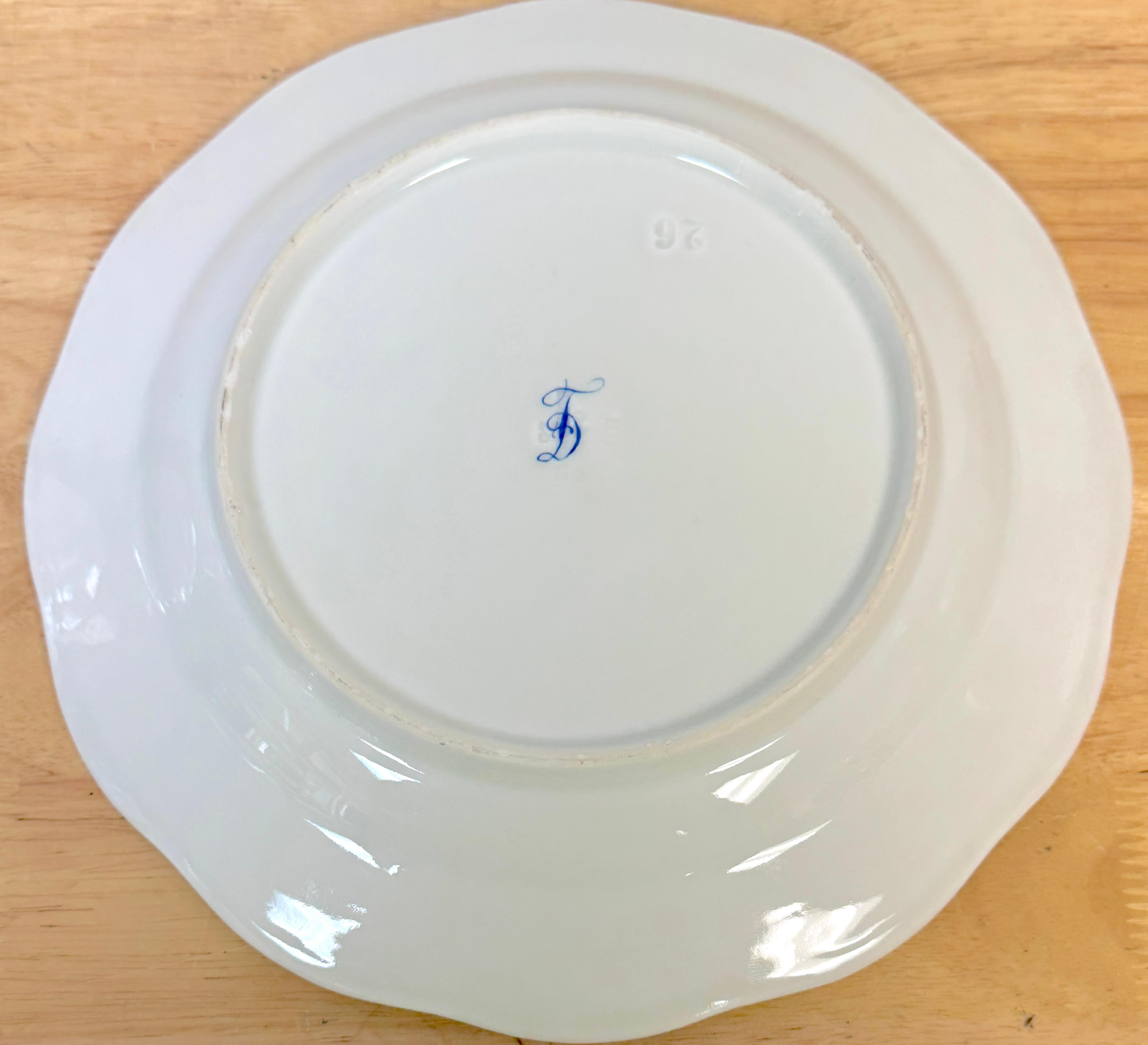 Porcelaine Three 19th Century Continental Naturalist Fruit, Insect, Vegetable Plates en vente