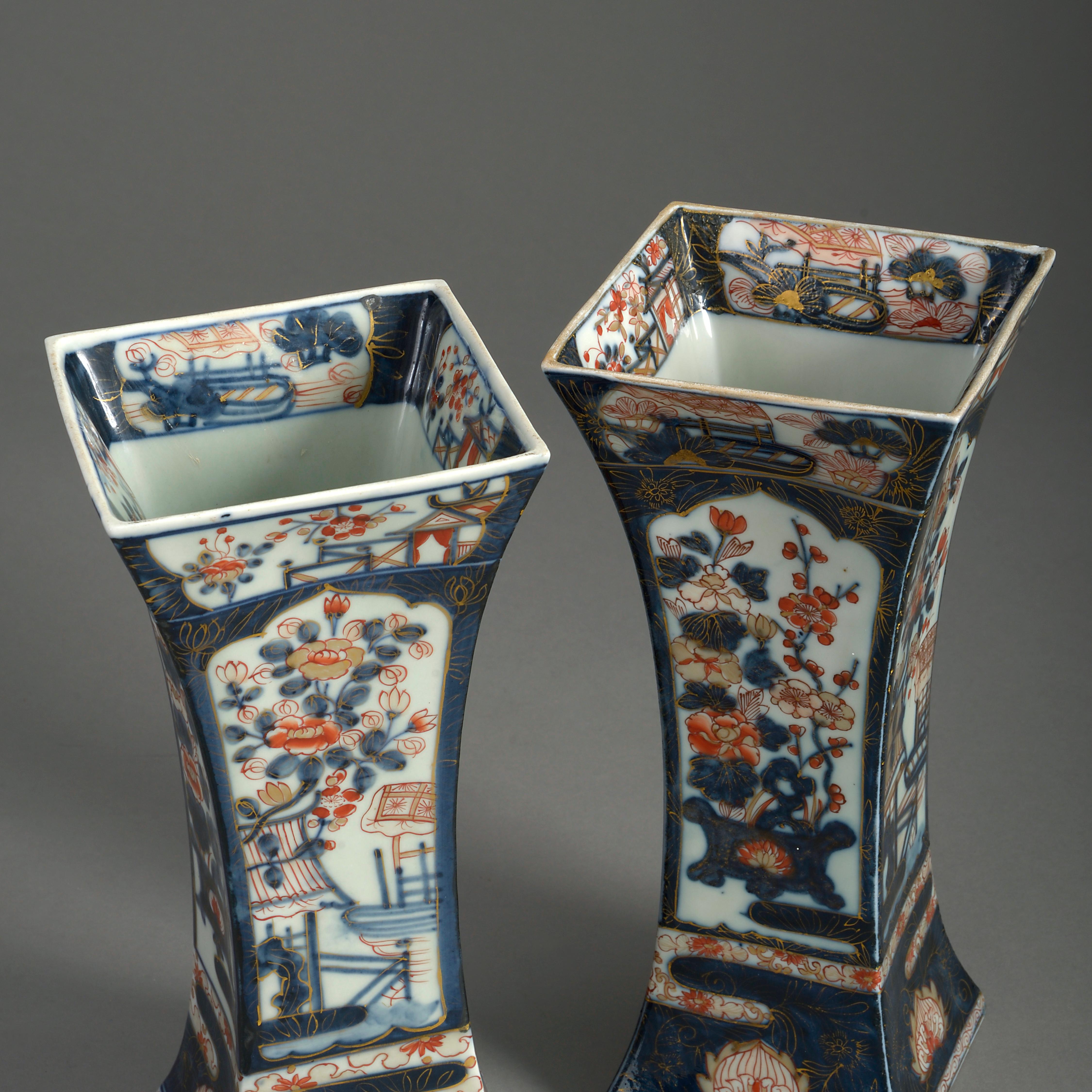 French Three 19th Century Samson Imari Porcelain Vases