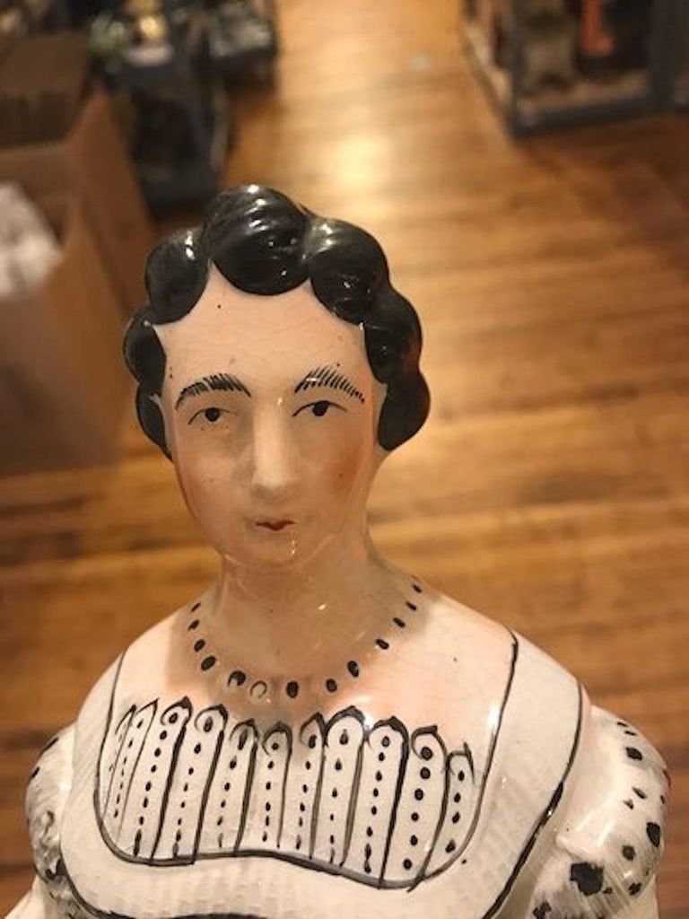 Collection of 7 19th Century Staffordshire Pottery Royal Figures of