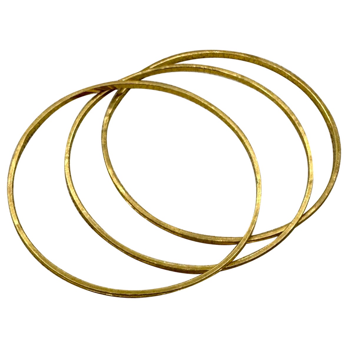Tres Pulseras Apilables de Oro de 22 Kilates 26.6 Gramos Oro Amarillo