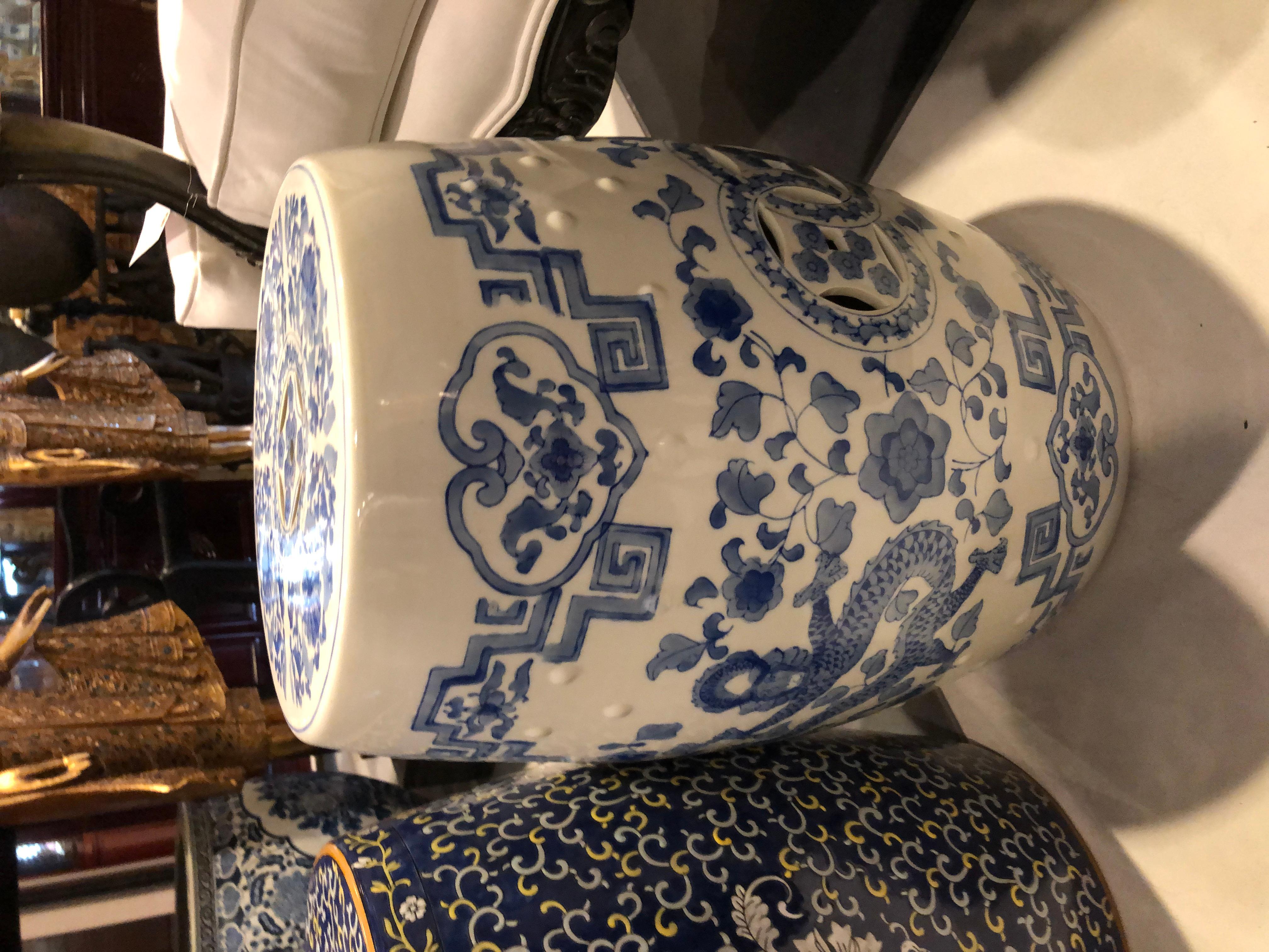 Three ‘3’ Chinese Garden Stools In Excellent Condition In Sarasota, FL