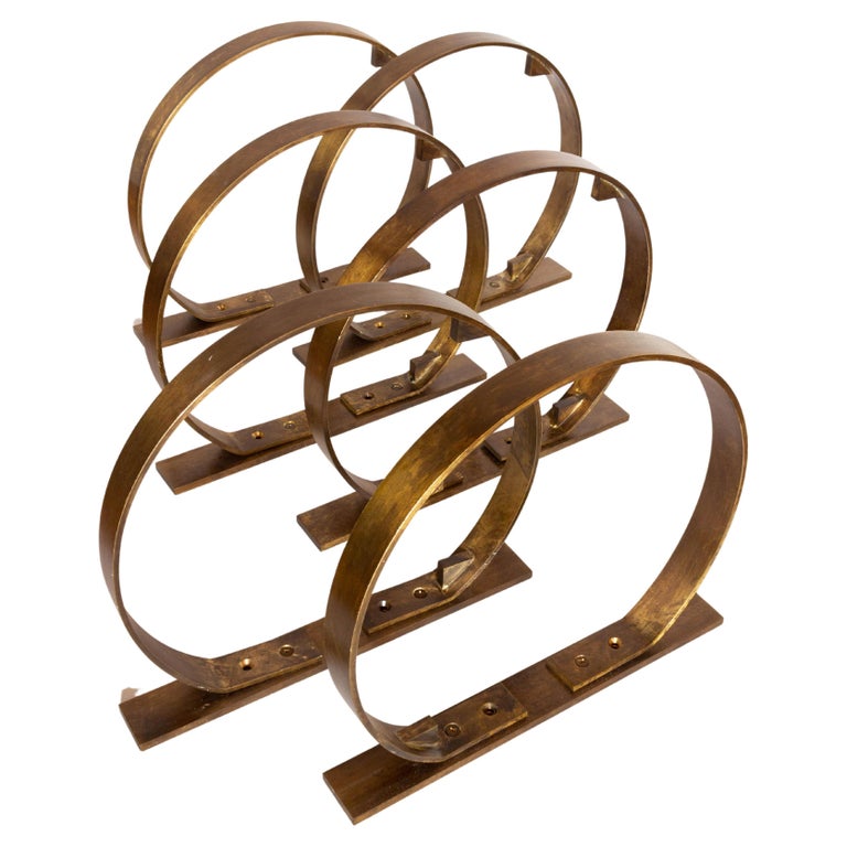Modern Custom Circular Brass Shelf Brackets For Sale at 1stDibs aged