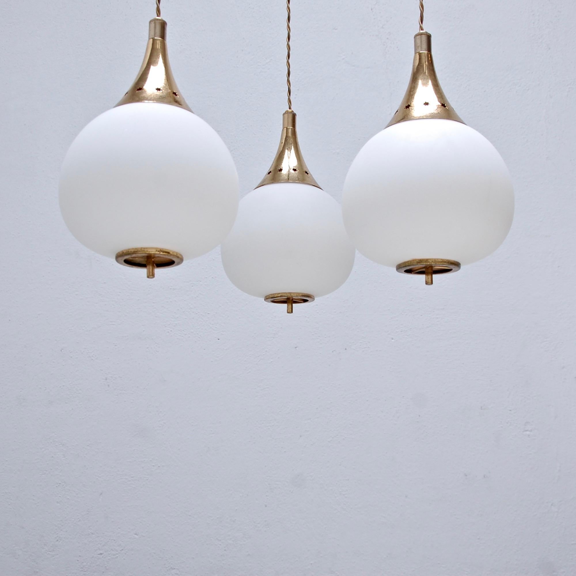 (2) Stilnovo Pendant Chandeliers In Good Condition For Sale In Los Angeles, CA