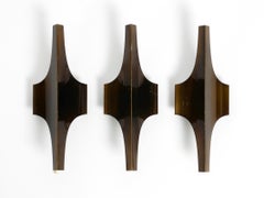 Tre lampade da parete Doria A Space Age anni '60 in bronzo anodizzato