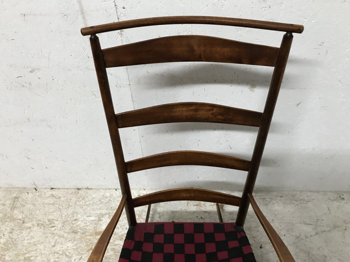 Late 19th Century Three American Maple Shaker Ladder Back Rocking Chairs from Mt Lebanon New York.