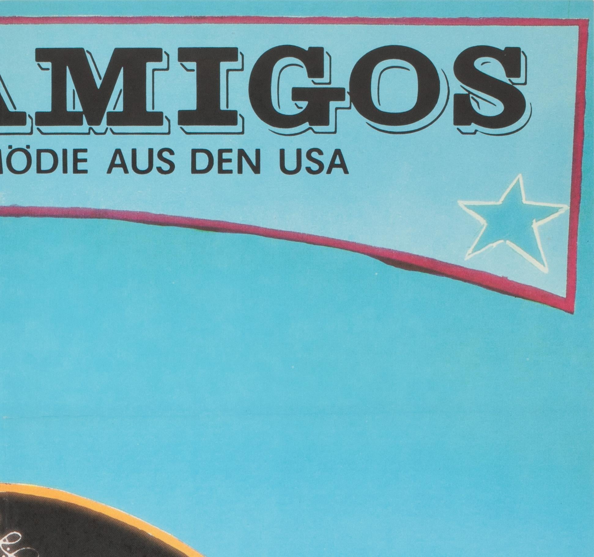 Three Amigos 1990 East German Film Movie Poster In Excellent Condition For Sale In Bath, Somerset
