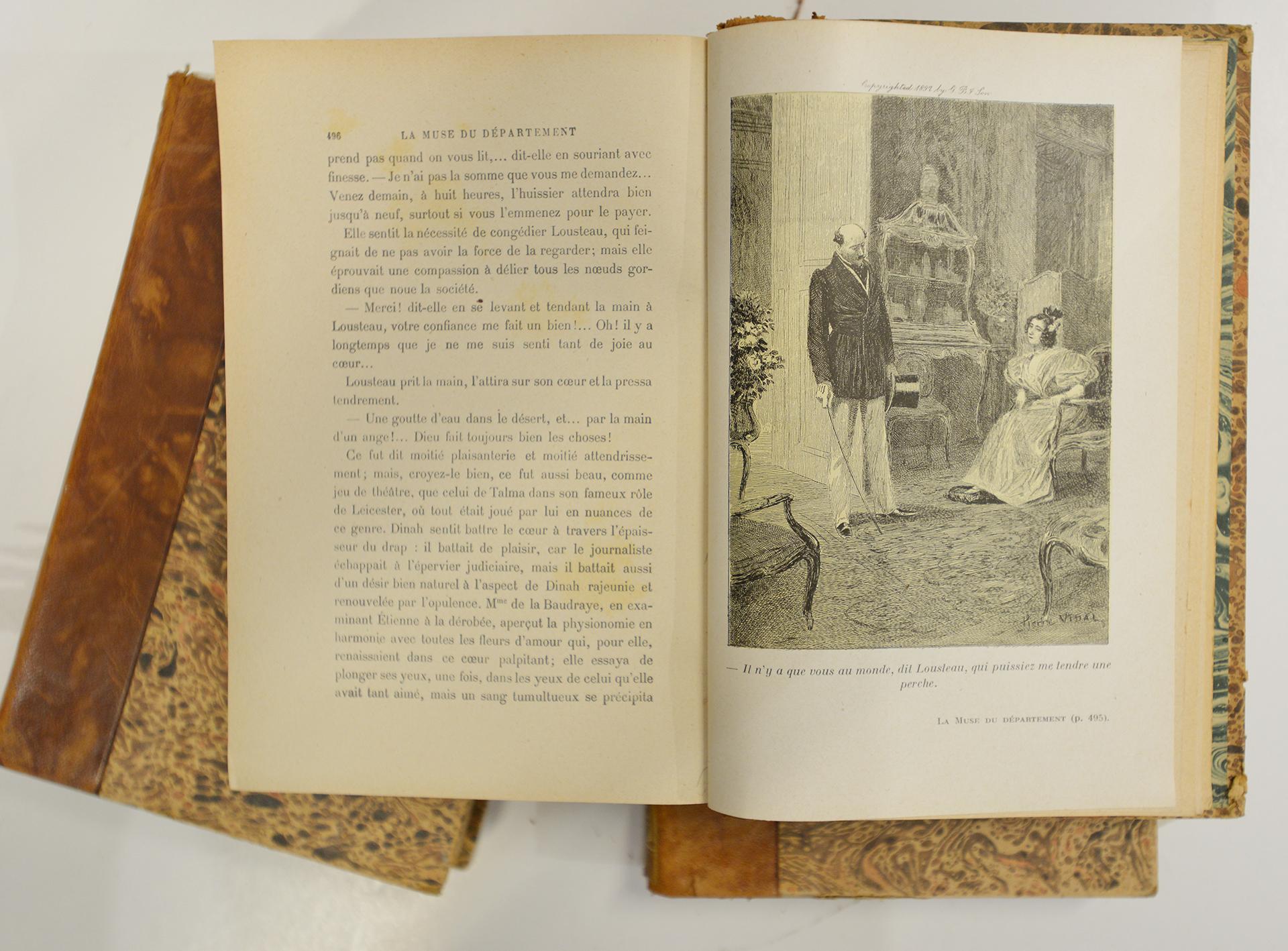 Other Three Ancient French Books by Balzac For Sale