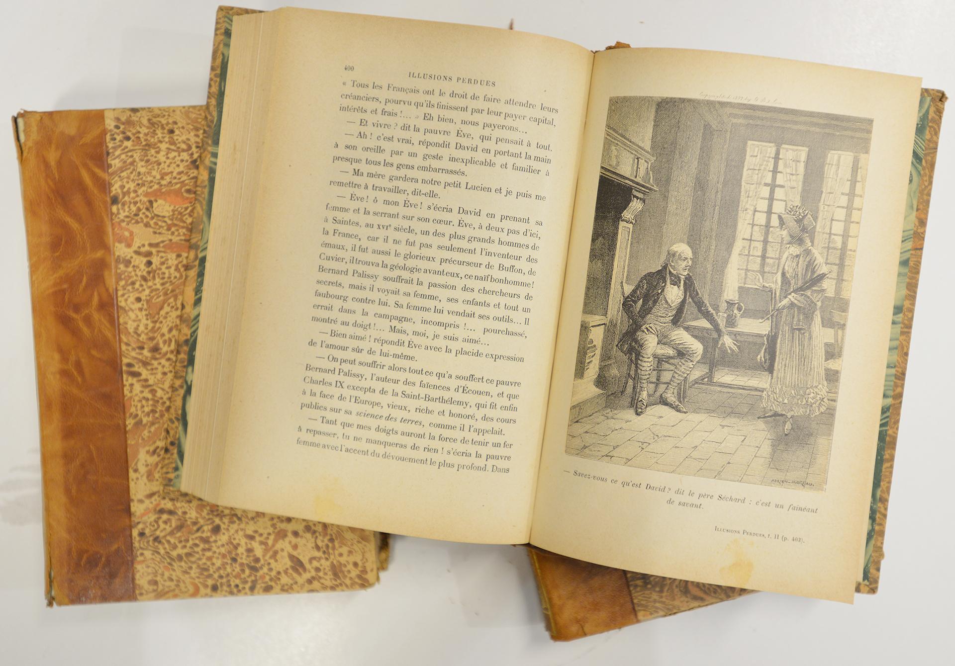Other Three Ancient French Books by Balzac For Sale