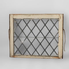 Three Antique Architectural Leaded Glass Windows C1920