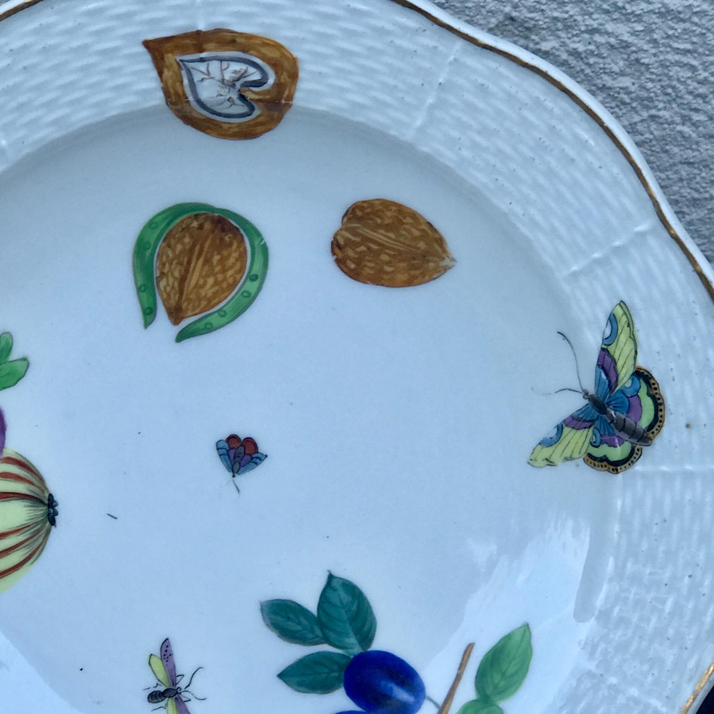 Three Antique European Naturalistic Porcelain Plates 6