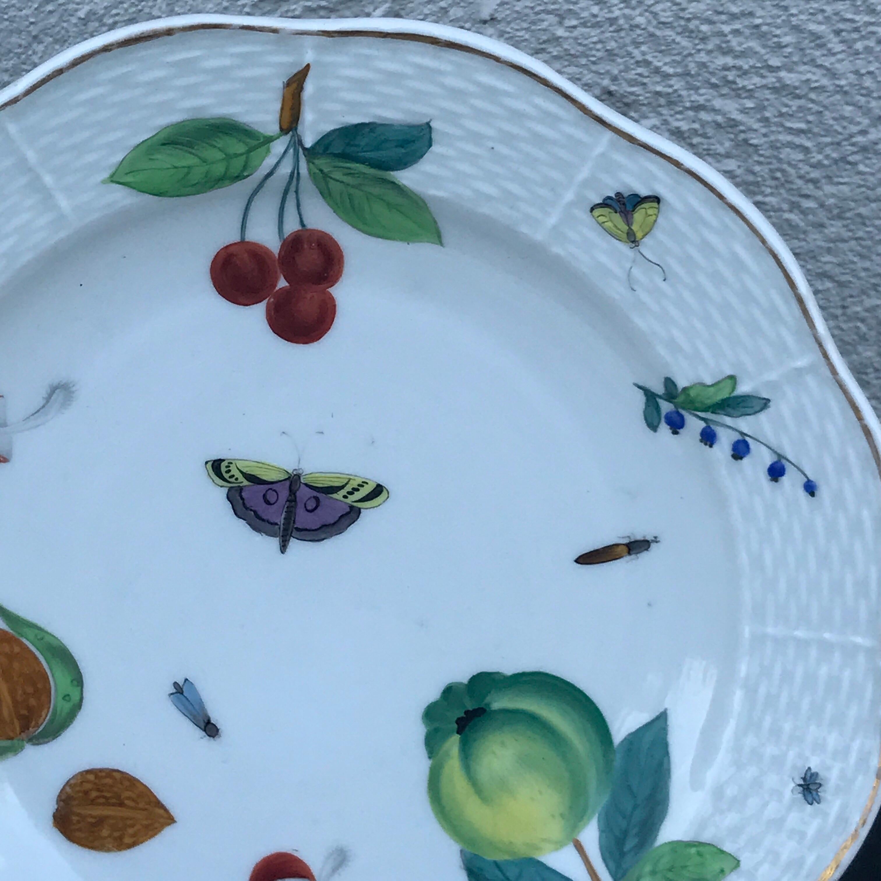 Three Antique European Naturalistic Porcelain Plates 2