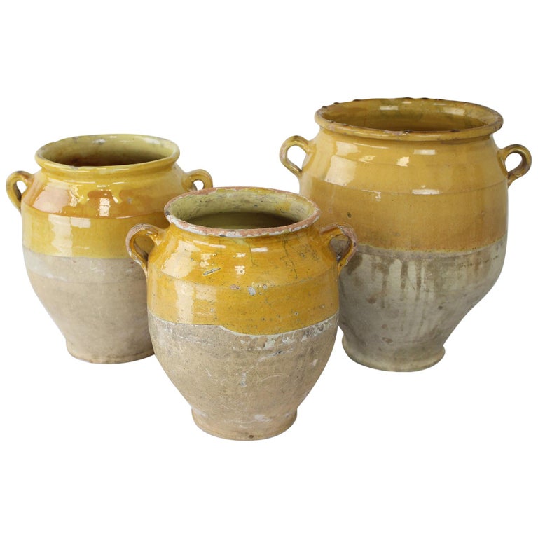 Three Antique French Confit Pots at 1stDibs french confit jars, french confit pots for sale