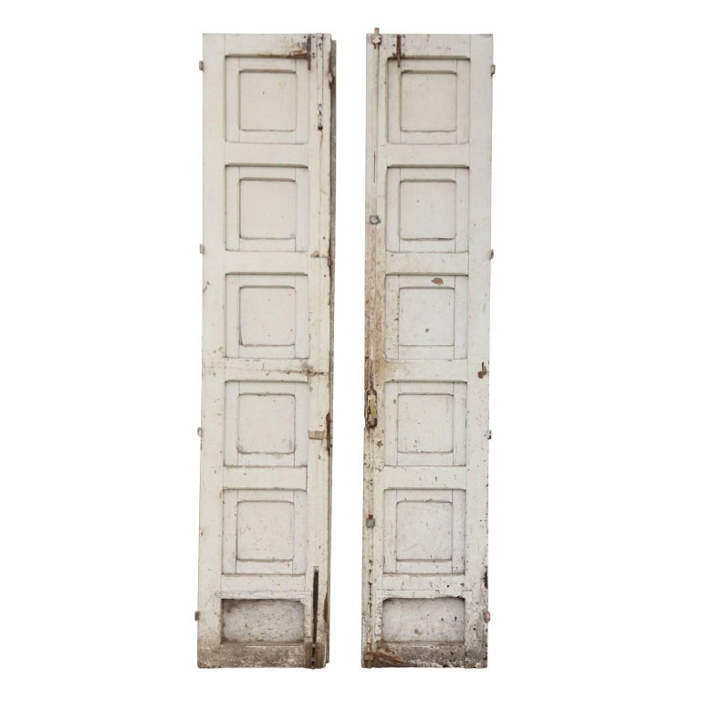 Three Antique Painted French Doors For Sale at 1stDibs