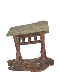 Three Antique Grulich Christmas Nativity Scene Landscape Parts for Decoration