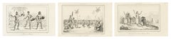 Three Antique Hawaii Engravings – Hula Dance, Native Ceremony & Lamentation 1836