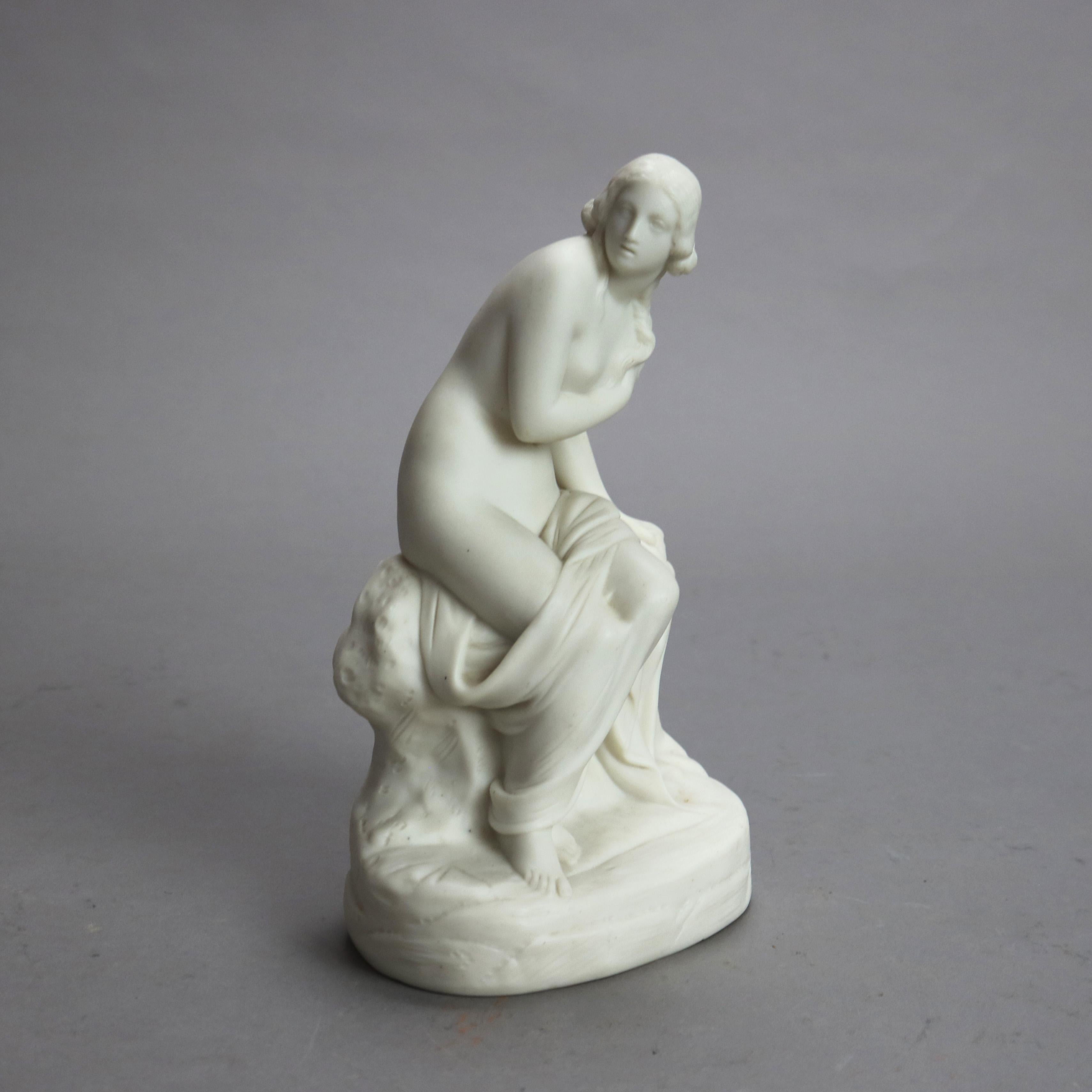 Three Antique Parian Bisque Porcelain Classical Figures c1890 2