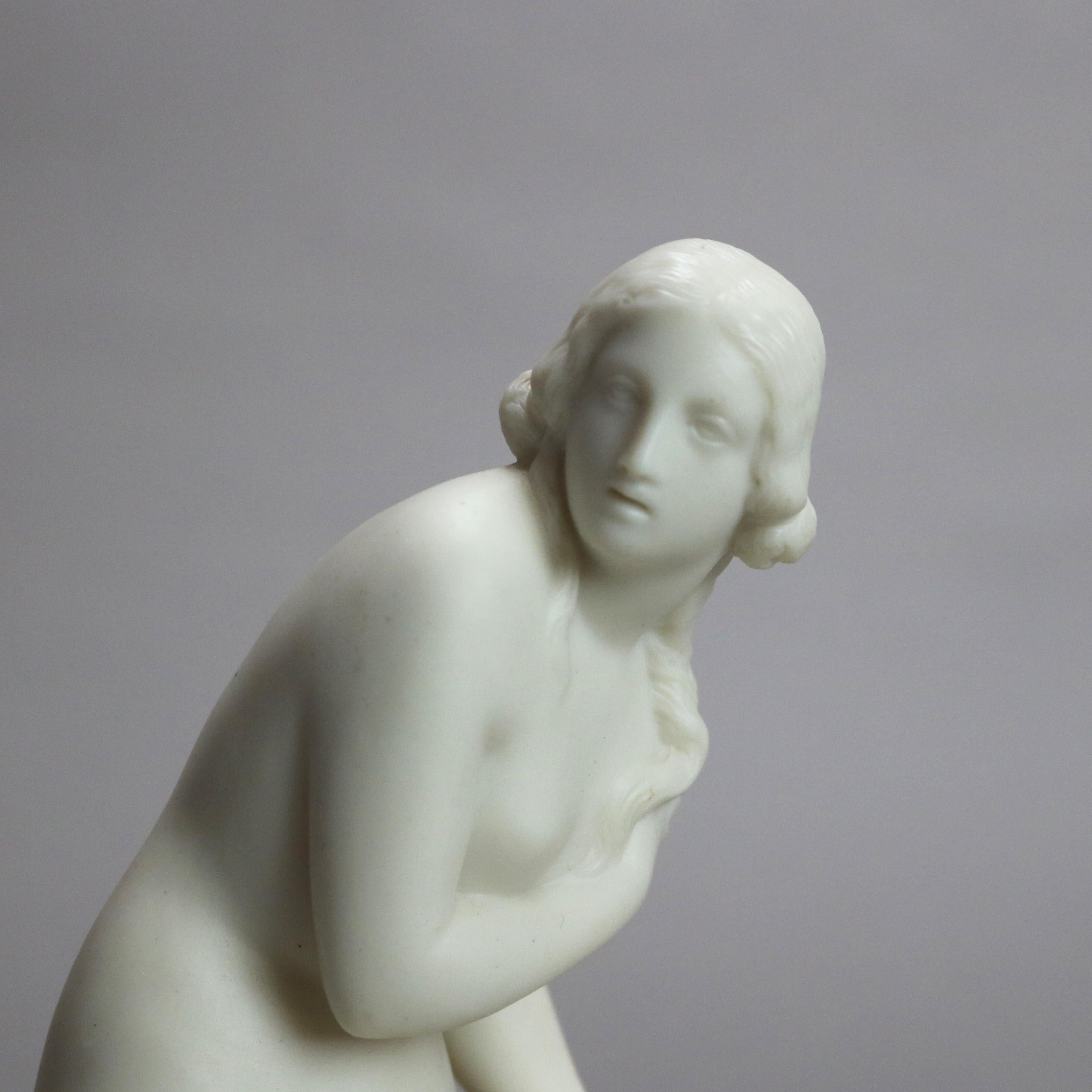 Three Antique Parian Bisque Porcelain Classical Figures c1890 3