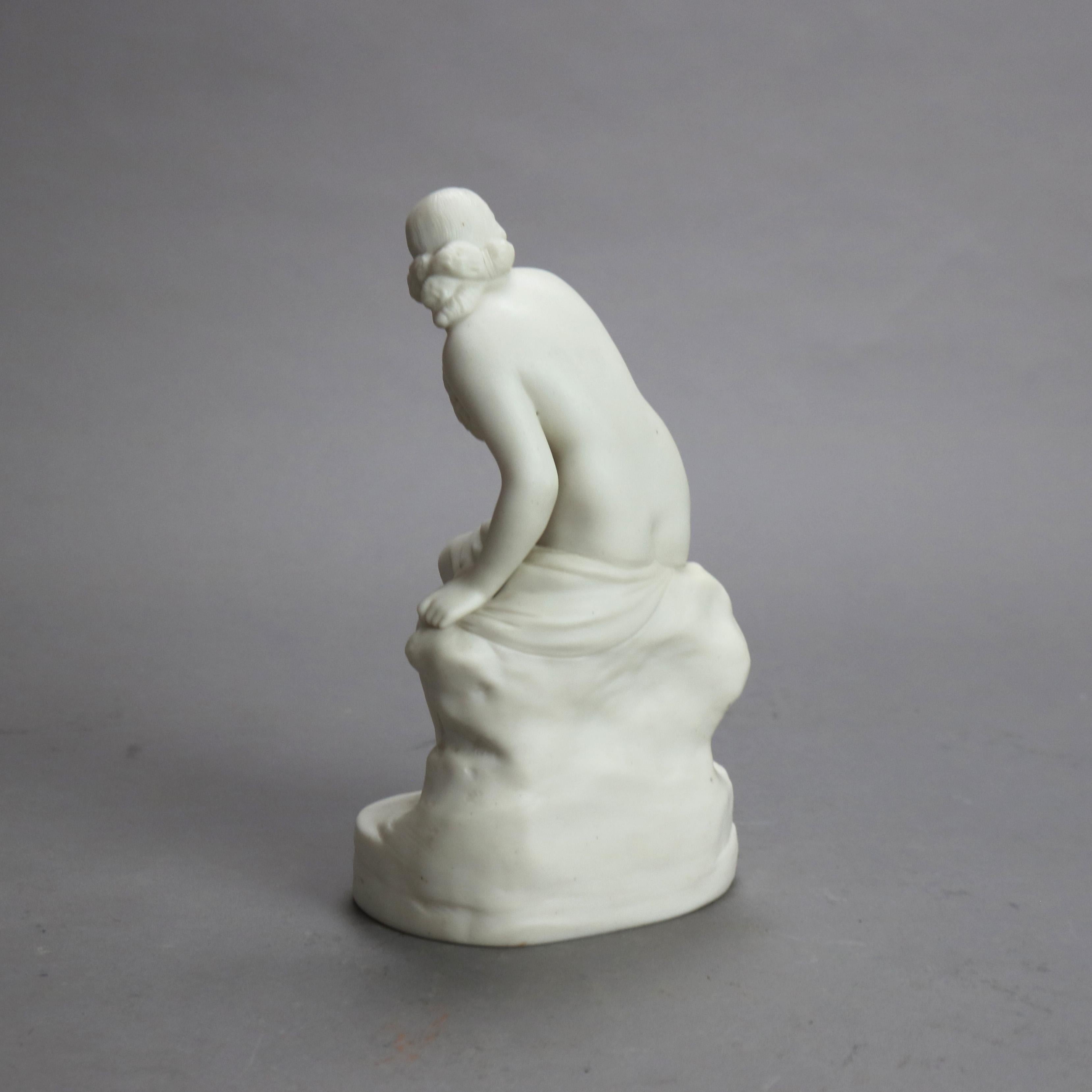 Three Antique Parian Bisque Porcelain Classical Figures c1890 4