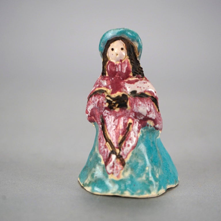 Three Antique Pottery Figurines by Overbeck, Circa 1920 at 1stDibs