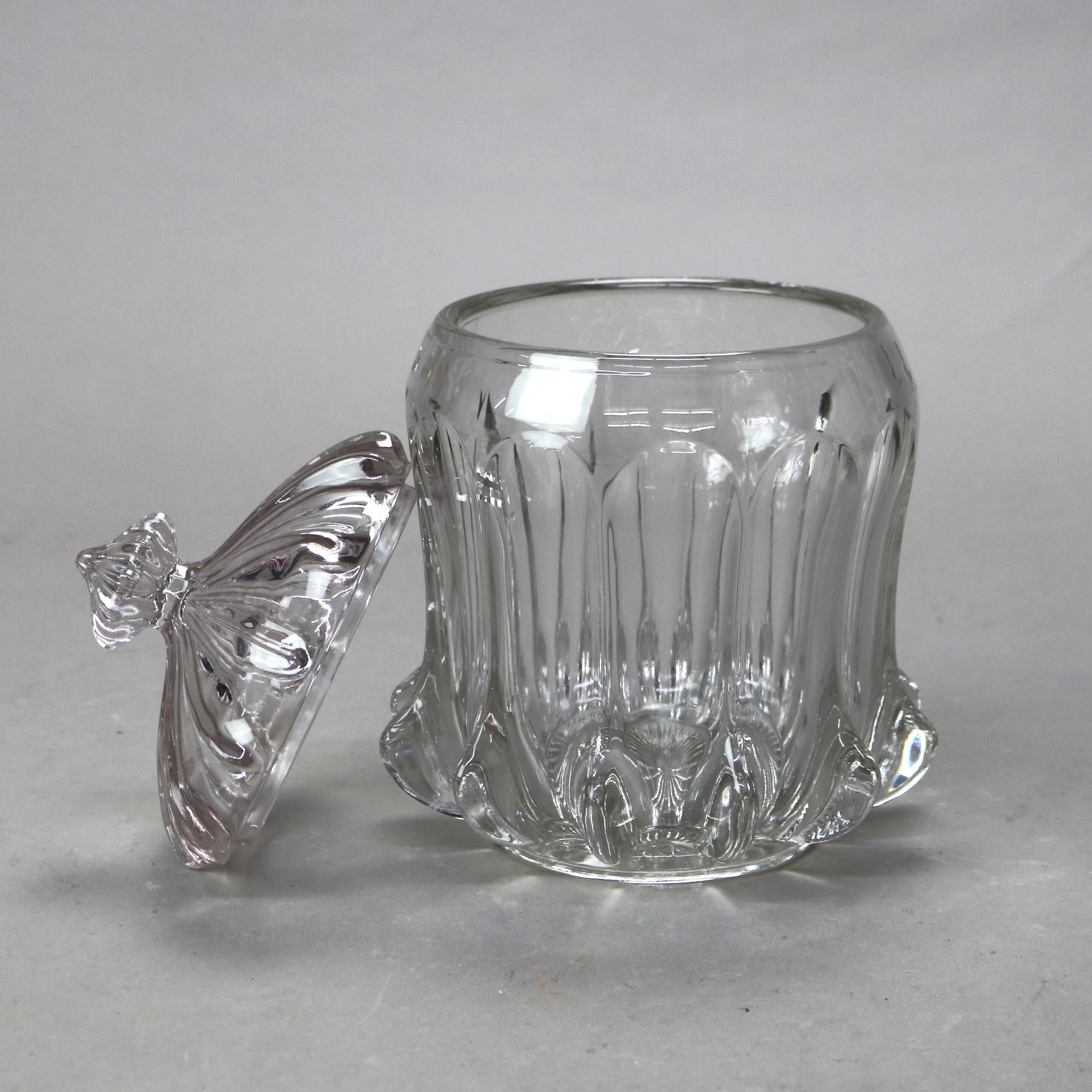 Trois pièces anciennes en verre pressé 19ème siècle en vente 5