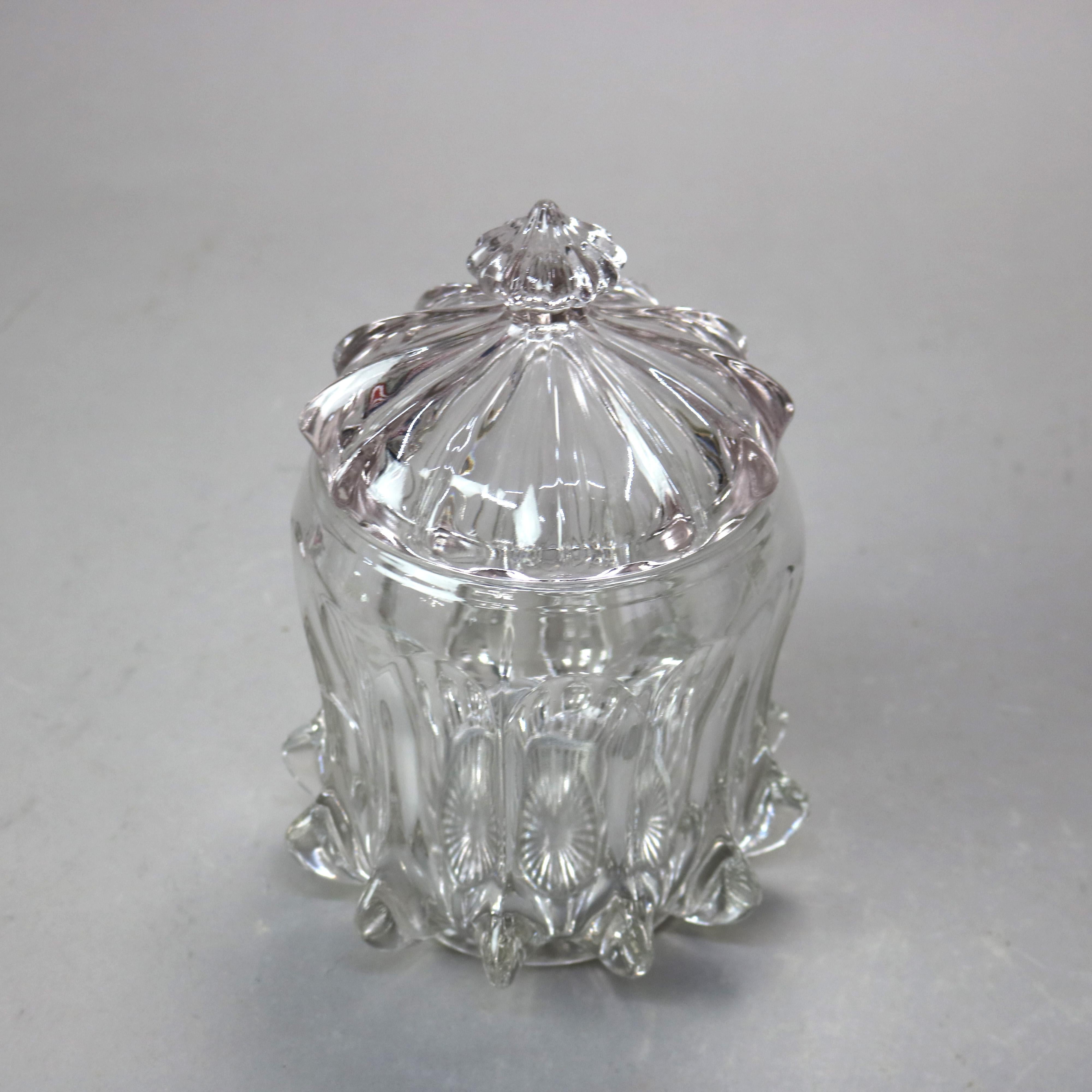 Trois pièces anciennes en verre pressé 19ème siècle Bon état - En vente à Big Flats, NY