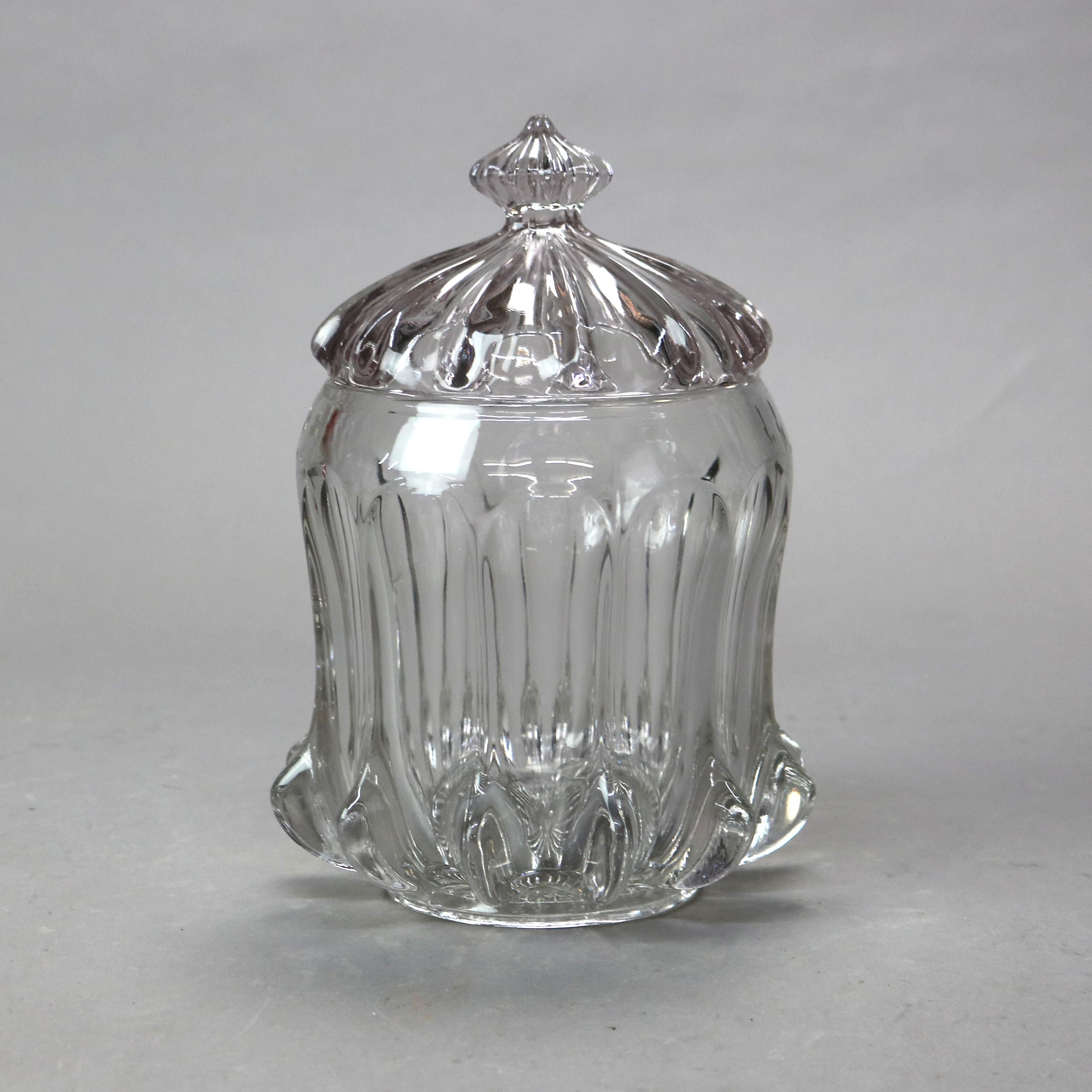 Trois pièces anciennes en verre pressé 19ème siècle en vente 4