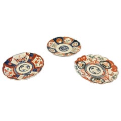 Three Antique Quality Japanese Imari Plates